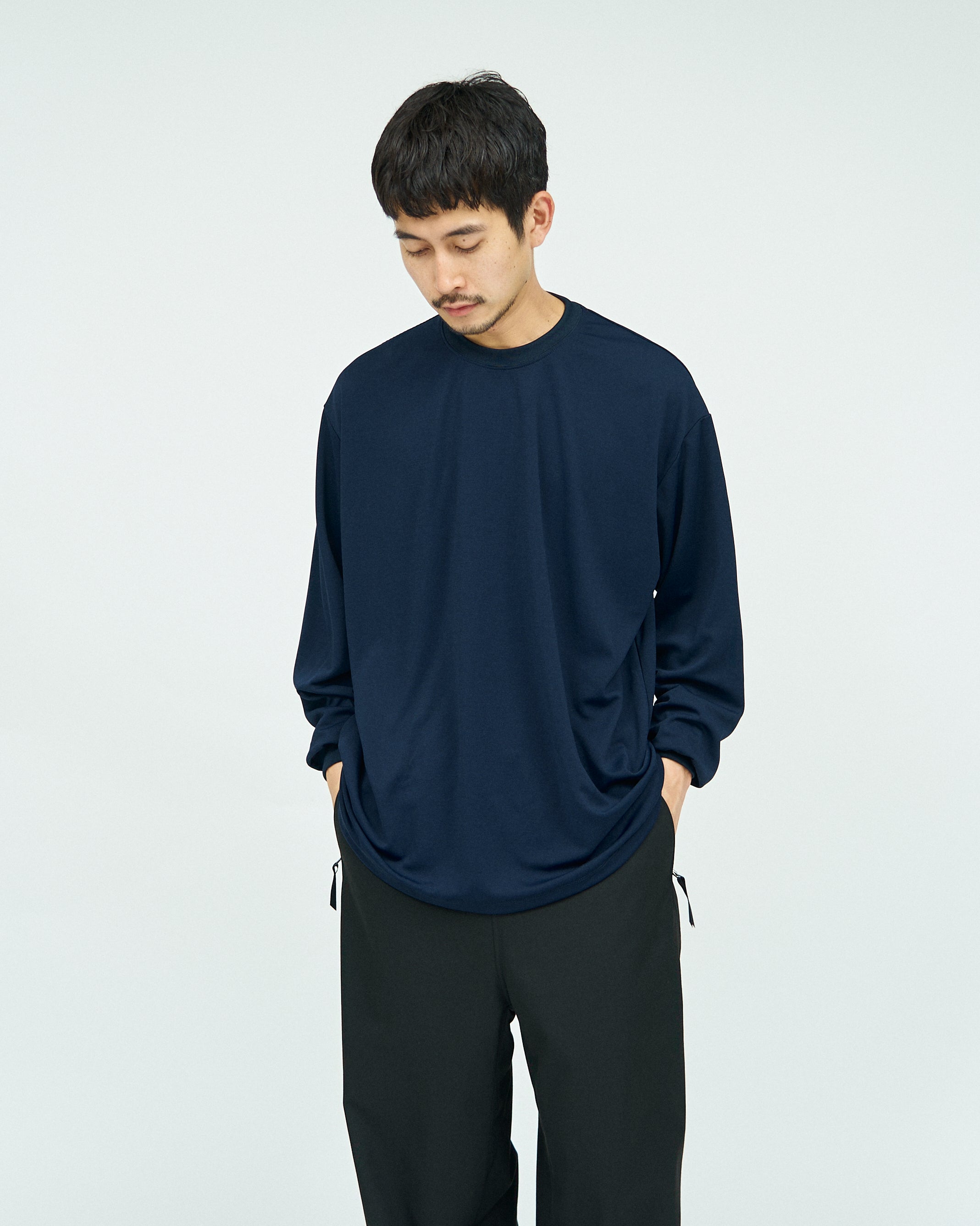 TECH CREW NECK TEE L/S ネイビー Lサイズ 2-PACK TECH SMOOTH L/S CREW NECK