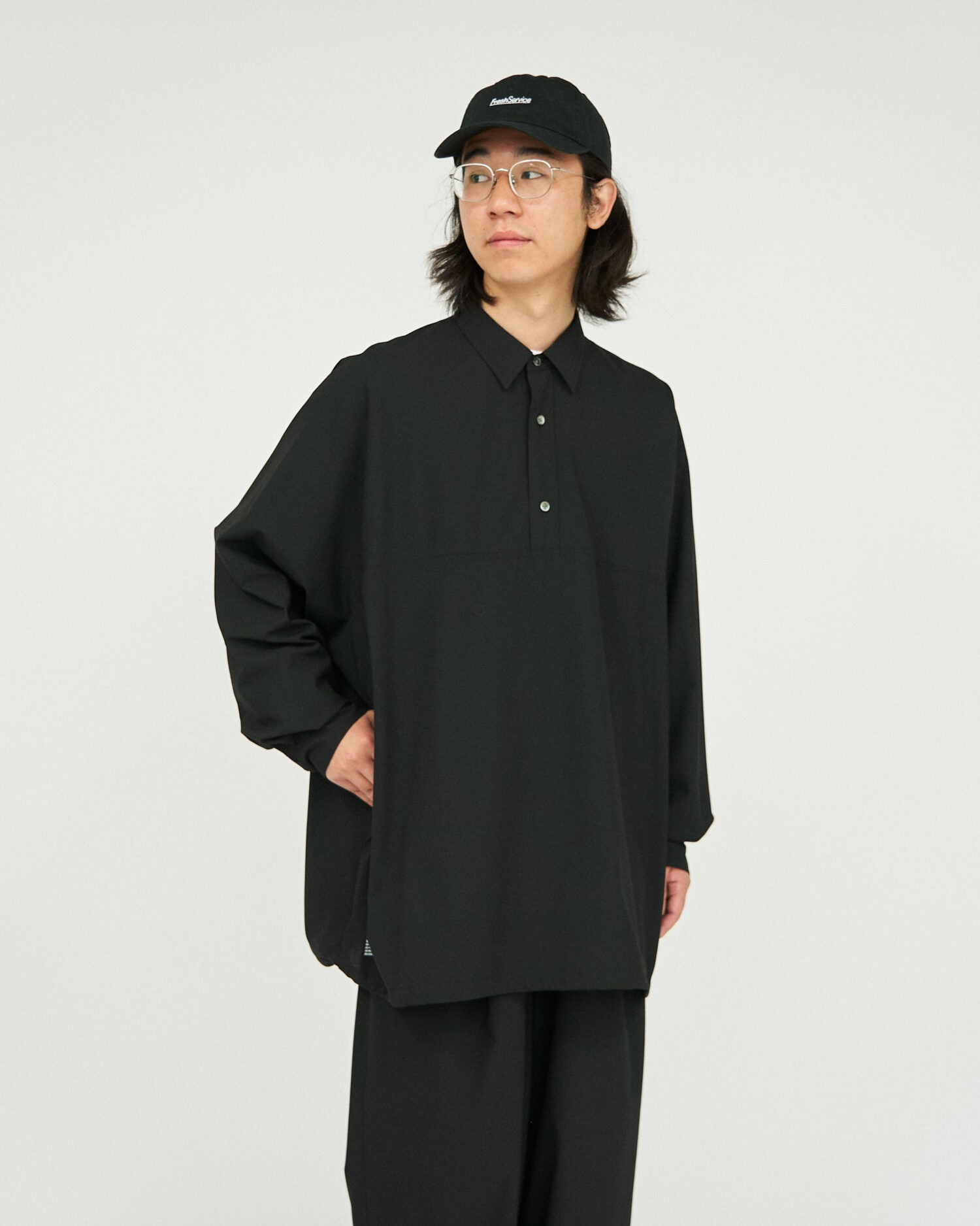 ゆきちゃん [UpcycleLino】 アノラックシャツ WOOLY CLOTH ANORAK SHIRT