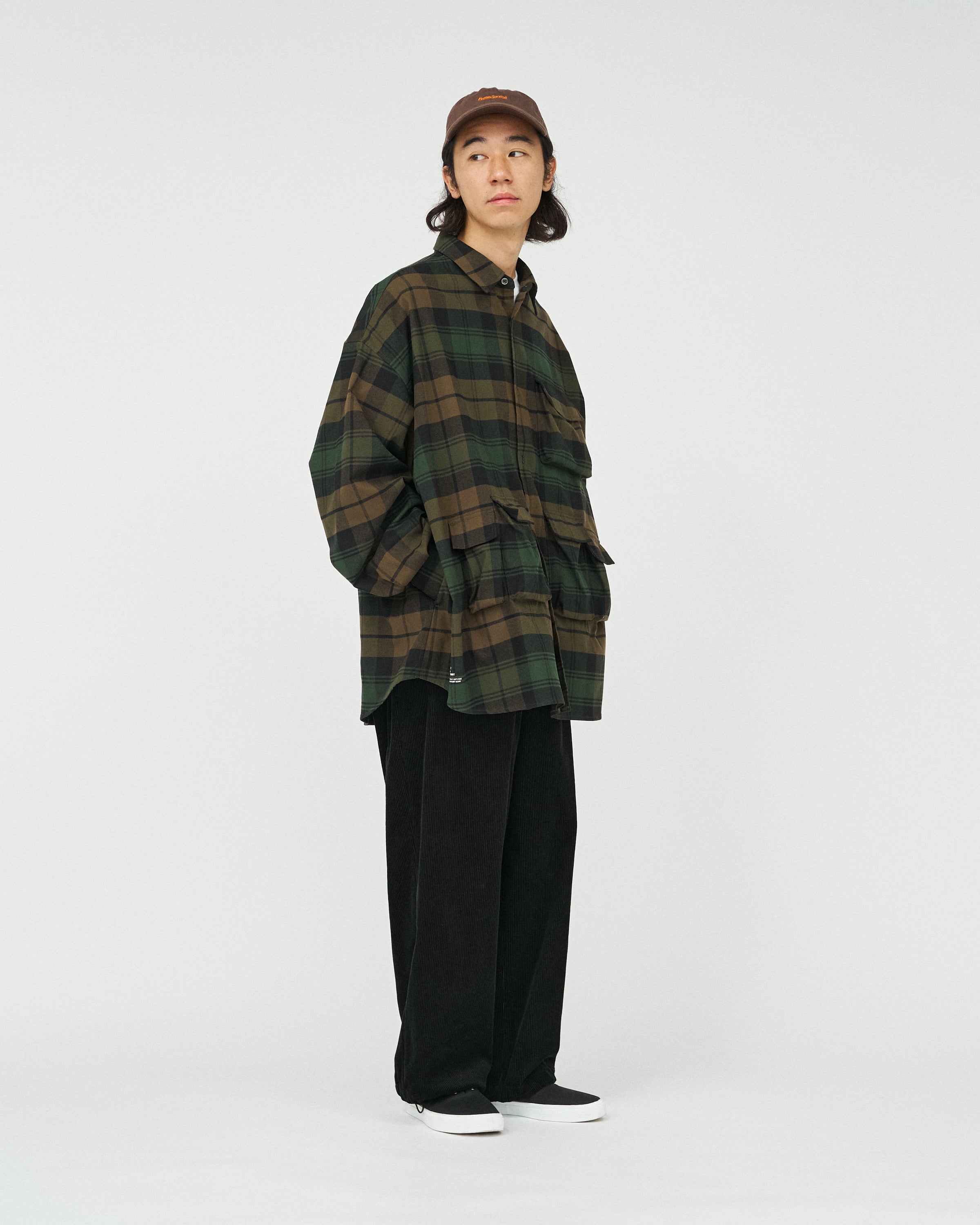 FLANNEL CHECK MULTI POCKET SHIRT