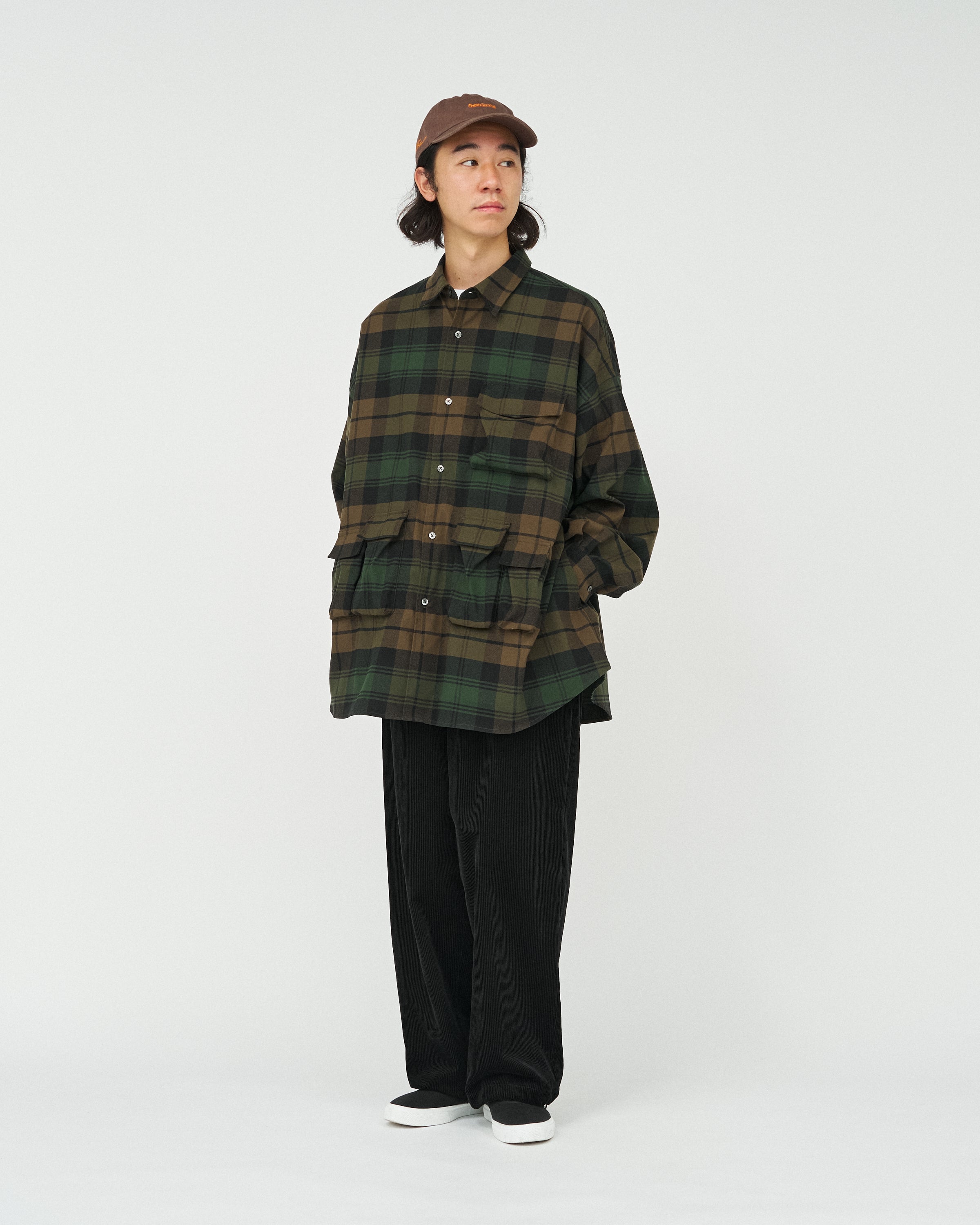 FLANNEL CHECK MULTI POCKET SHIRT