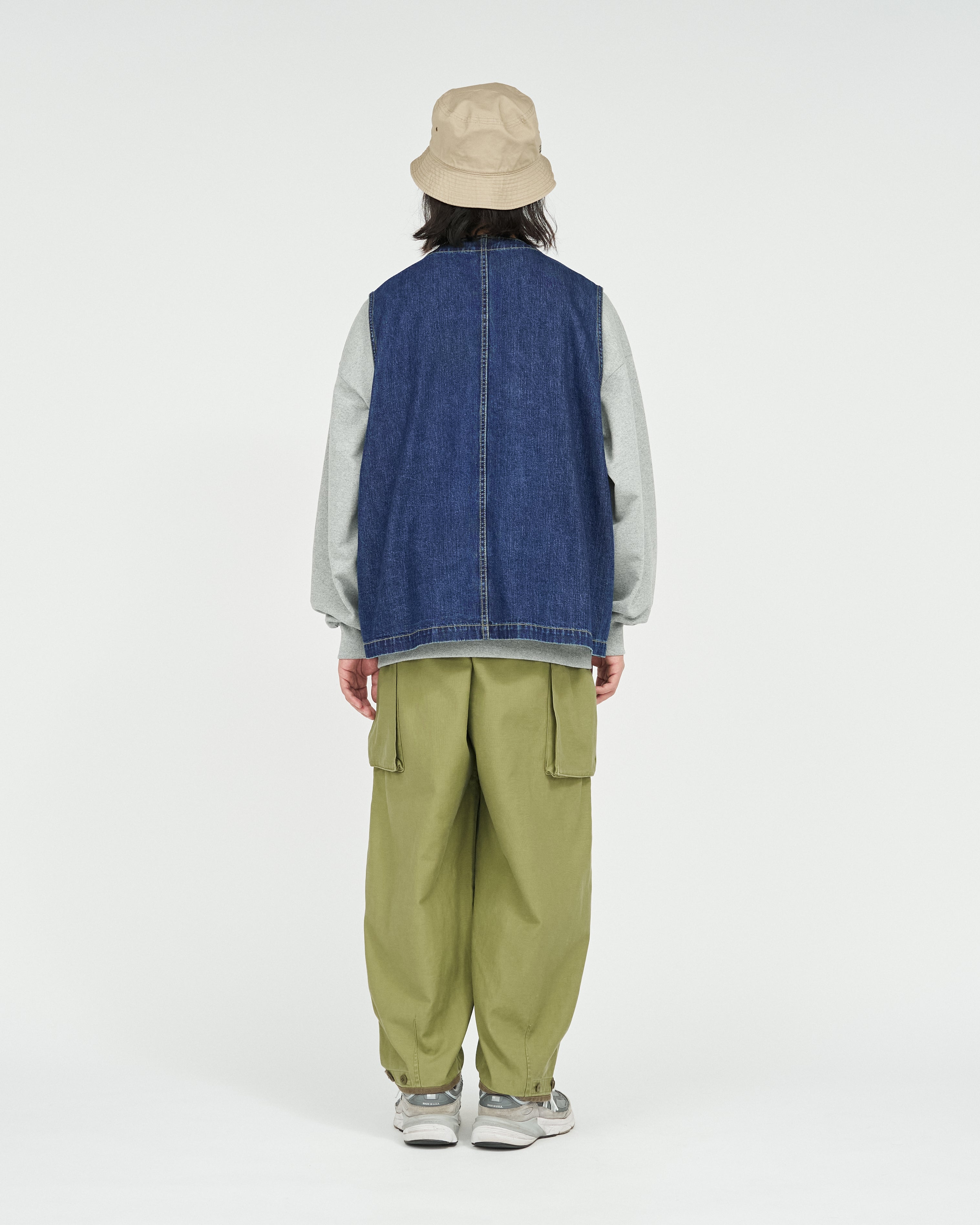 【26SS】WORKERS DENIM VEST FADE INDIGO