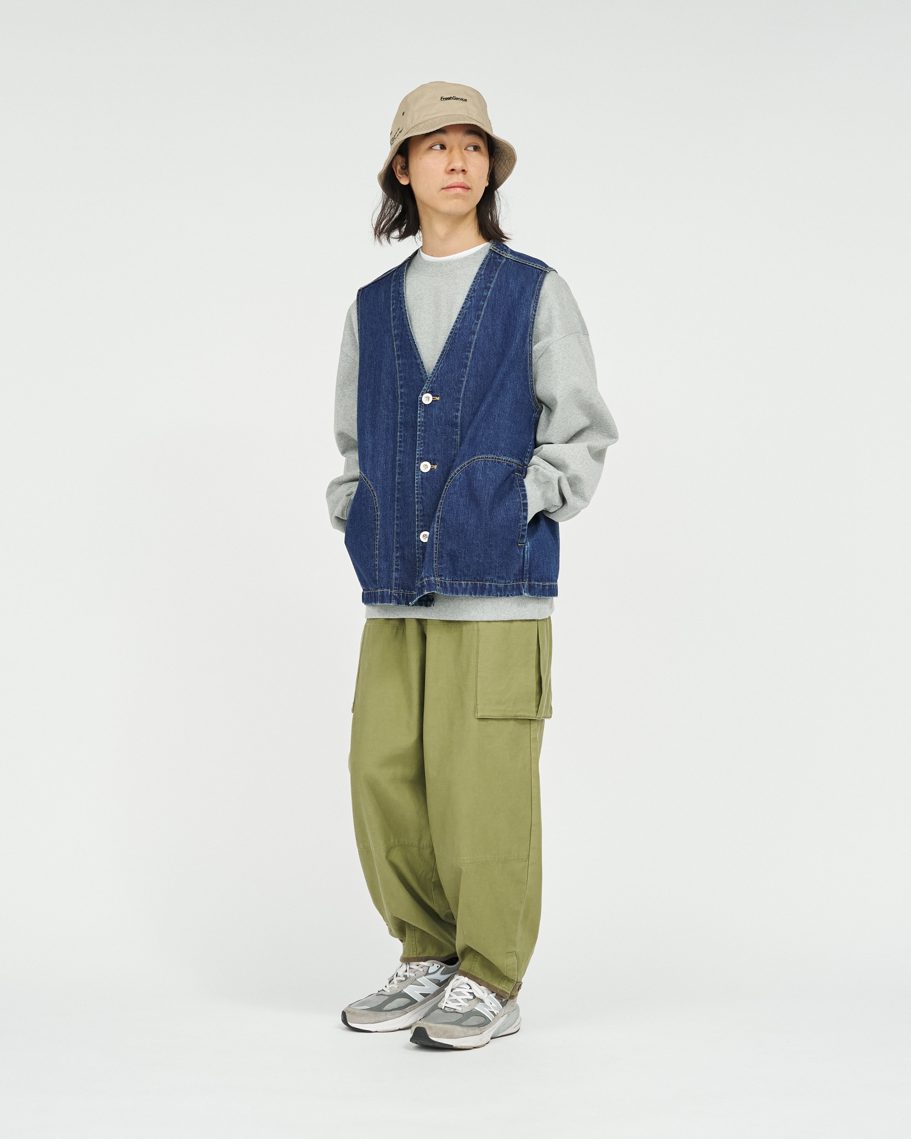 WORKERS DENIM VEST FADE INDIGO