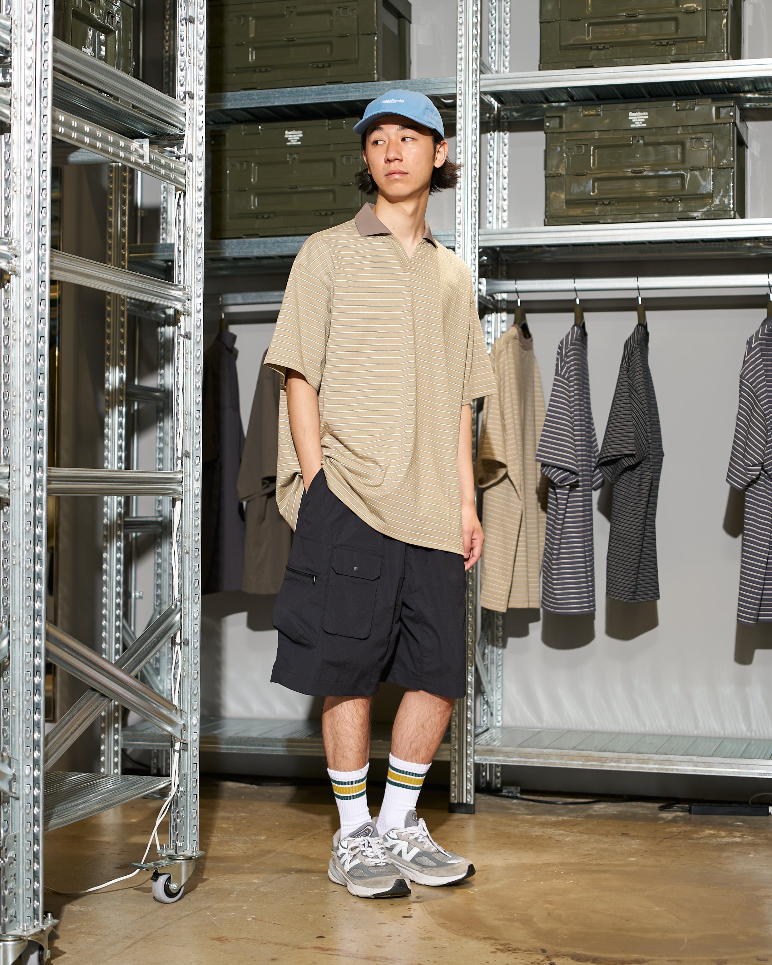 ガ*オ様 【未使用品】COMPACT DRY BORDER V-NECK POL LIMITED】COMPACT DRY BORDER V-NECK POLO
