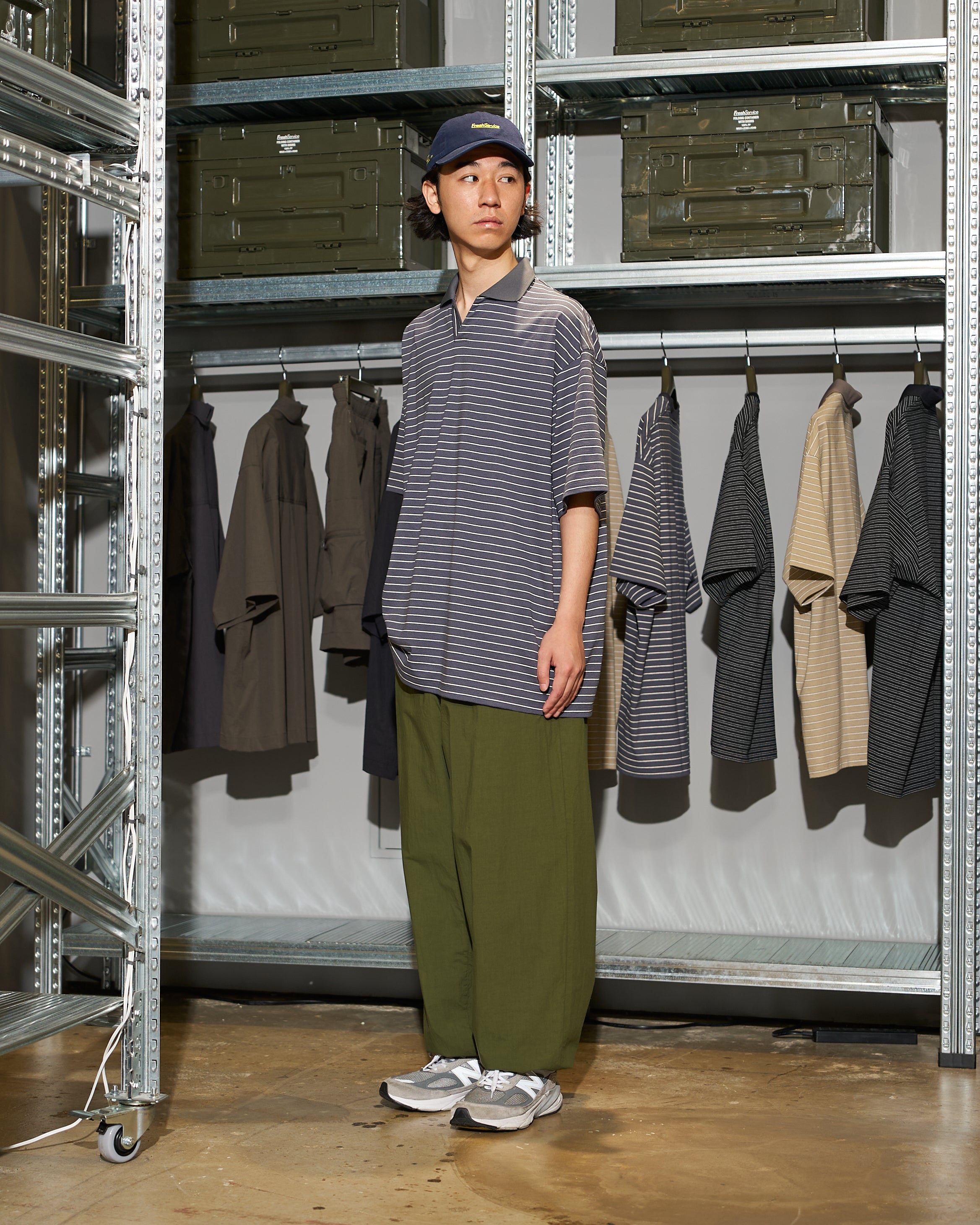 【LIMITED】【5/23(土)発売】COMPACT DRY BORDER V-NECK POLO