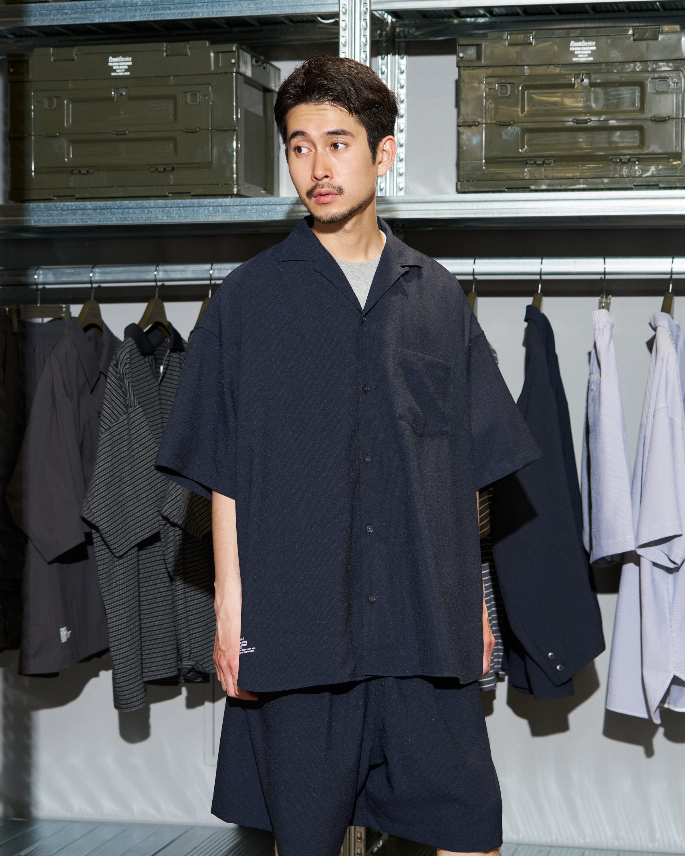 【6/13(土)発売】【LIMITED】SEERSUCKER STRIPE OPEN COLLAR SHIRT