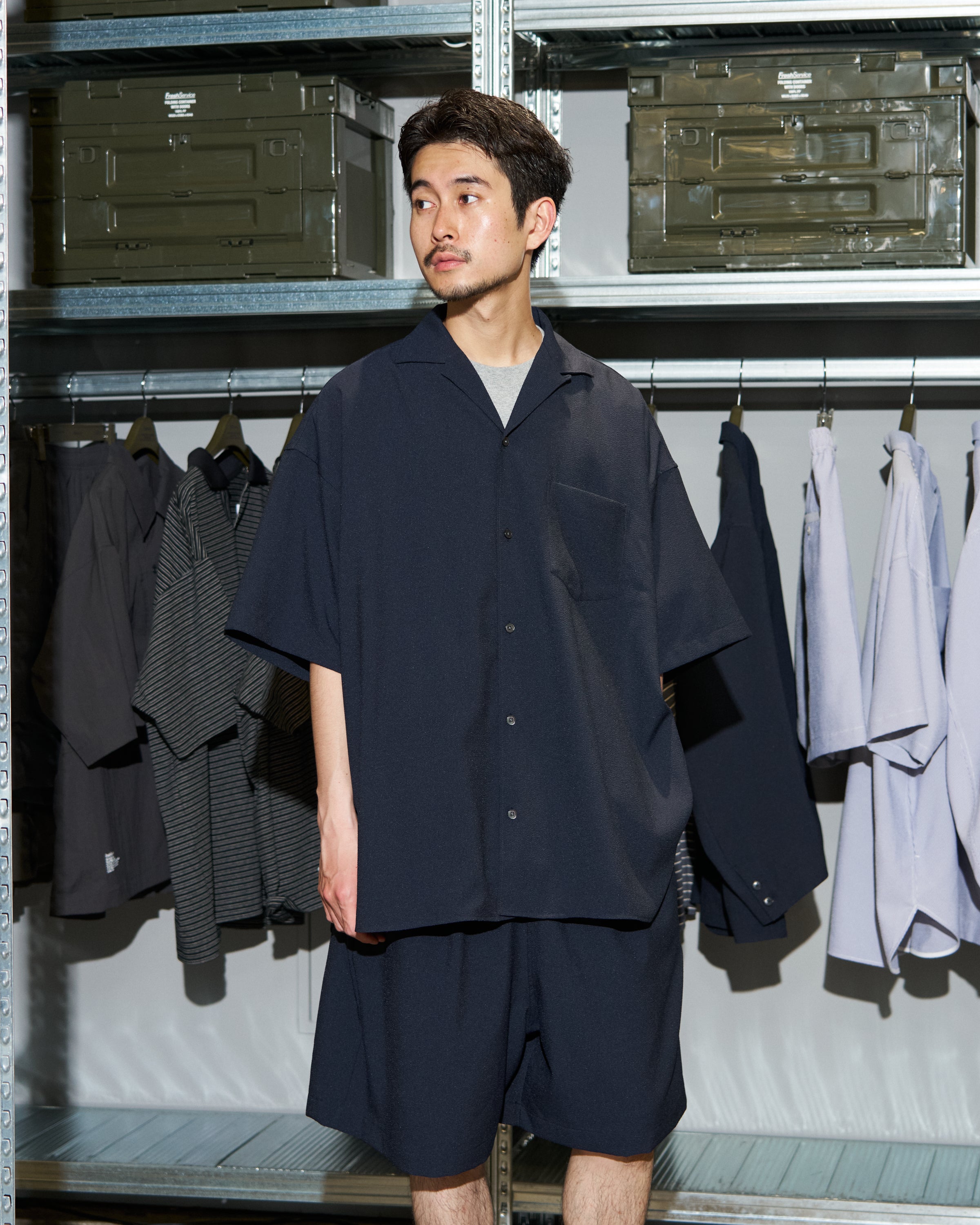 【6/13(土)発売】【LIMITED】SEERSUCKER STRIPE OPEN COLLAR SHIRT