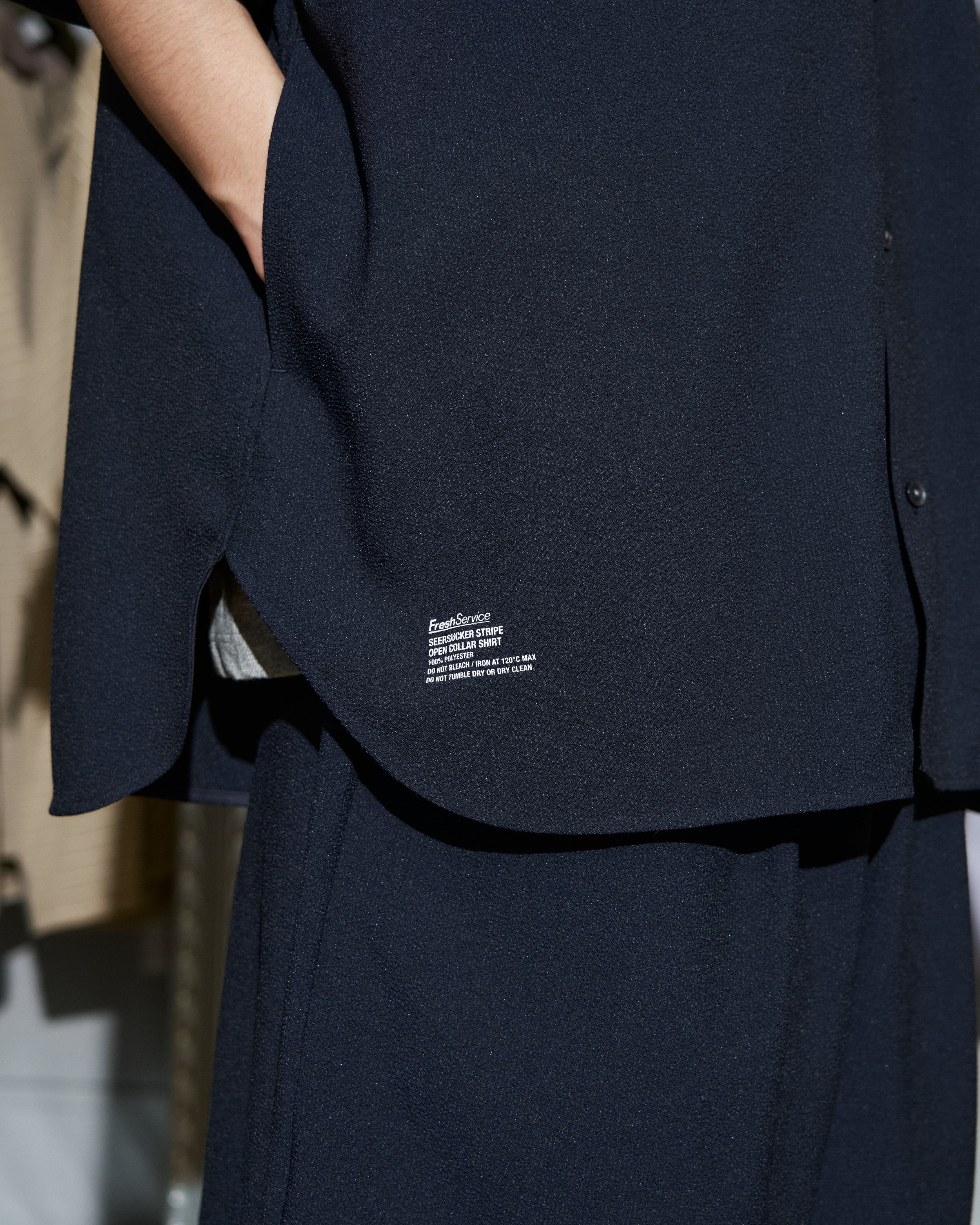 【6/13(土)発売】【LIMITED】SEERSUCKER STRIPE OPEN COLLAR SHIRT