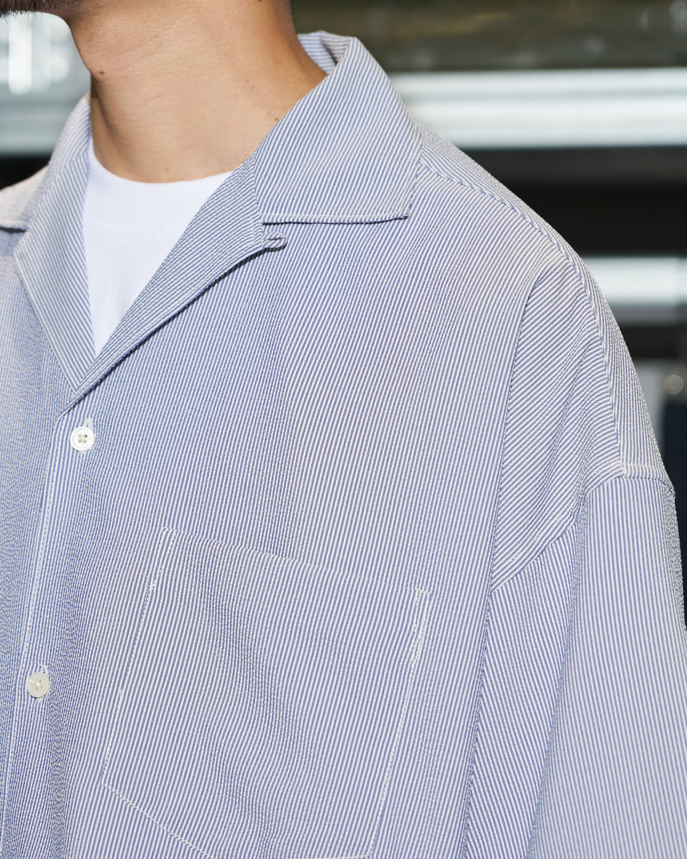 【6/13(土)発売】【LIMITED】SEERSUCKER STRIPE OPEN COLLAR SHIRT