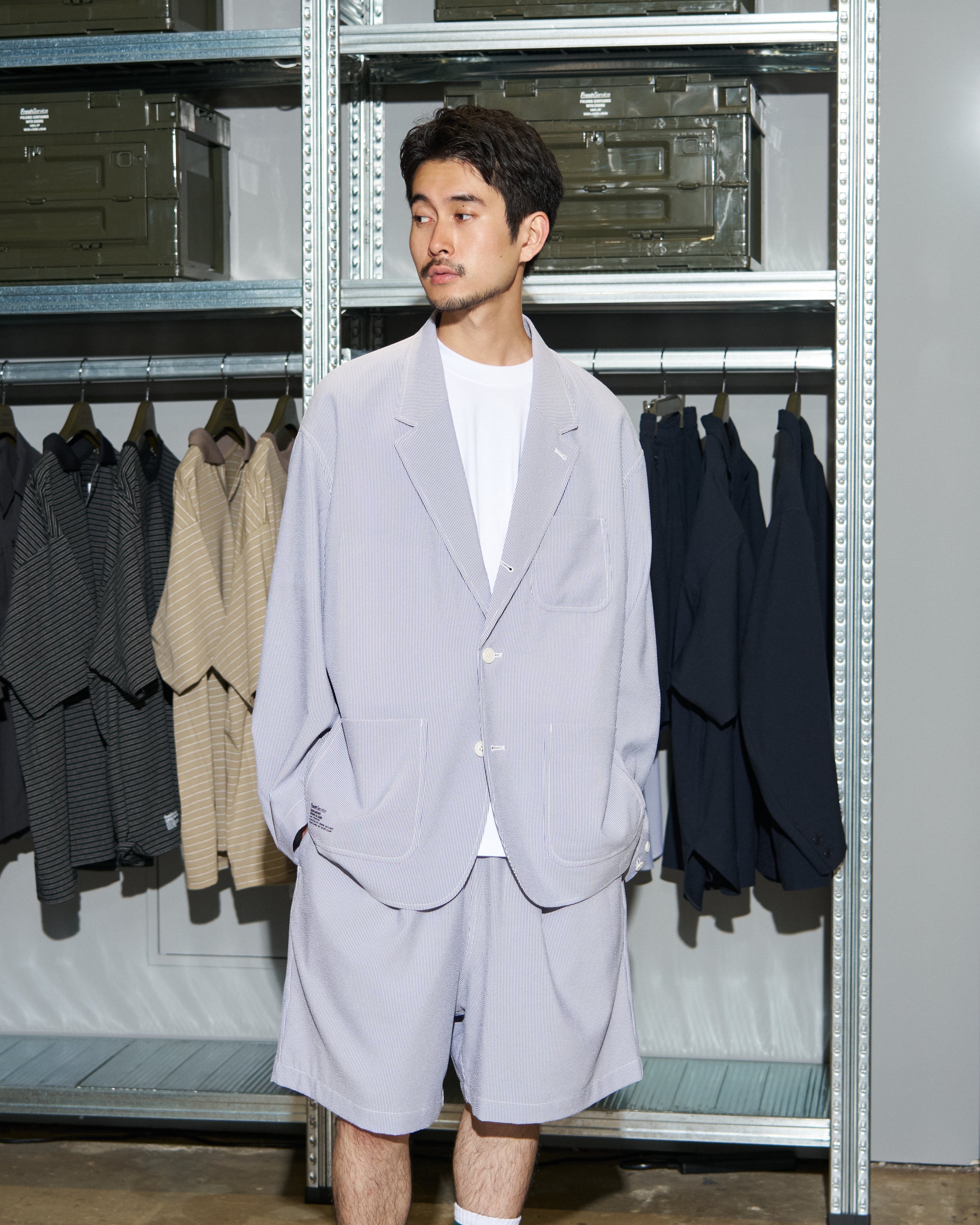 【6/13(土)発売】【LIMITED】SEERSUCKER STRIPE BLAZER
