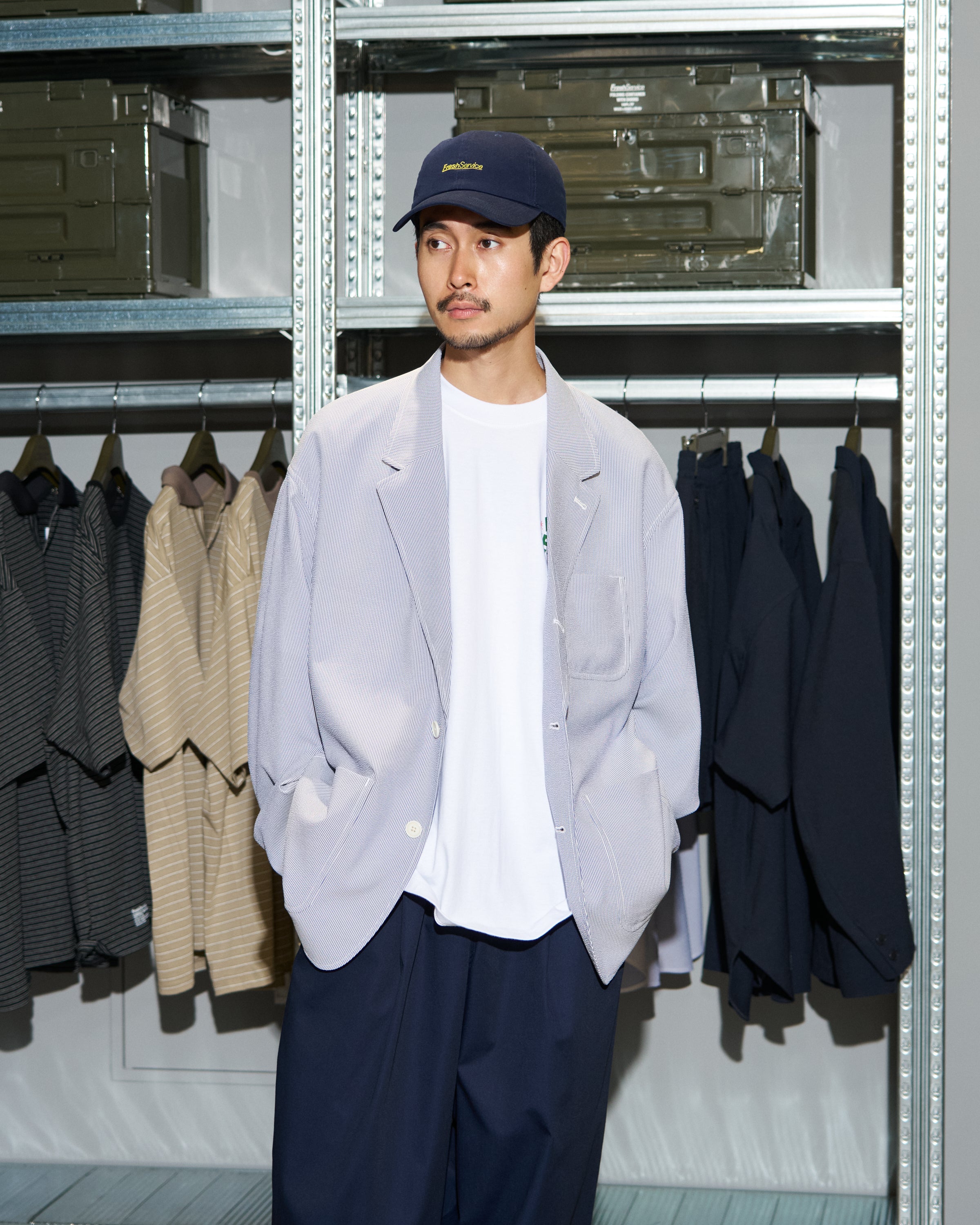 【6/13(土)発売】【LIMITED】SEERSUCKER STRIPE BLAZER