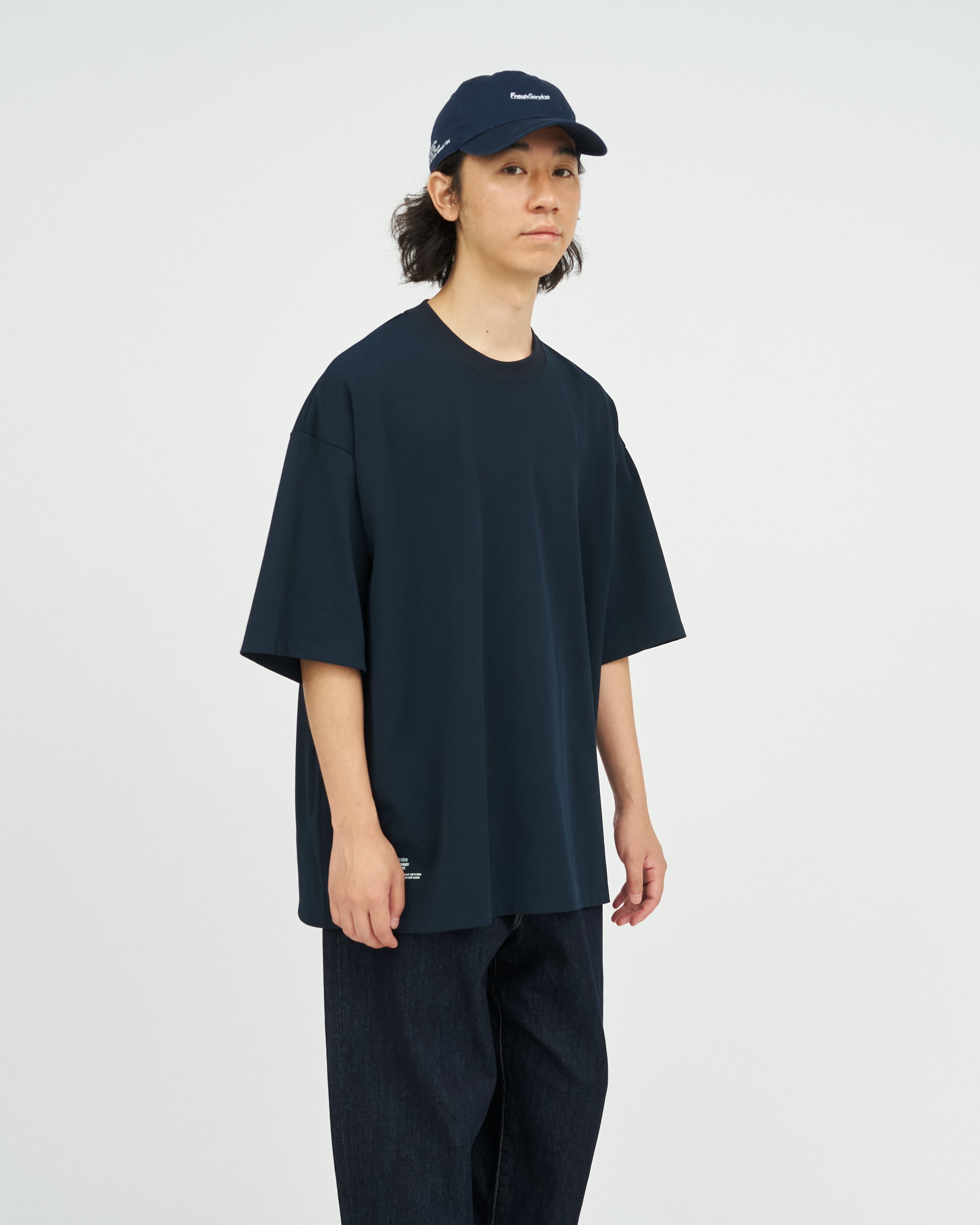 DRY PIQUE JERSEY CREW NECK TEE