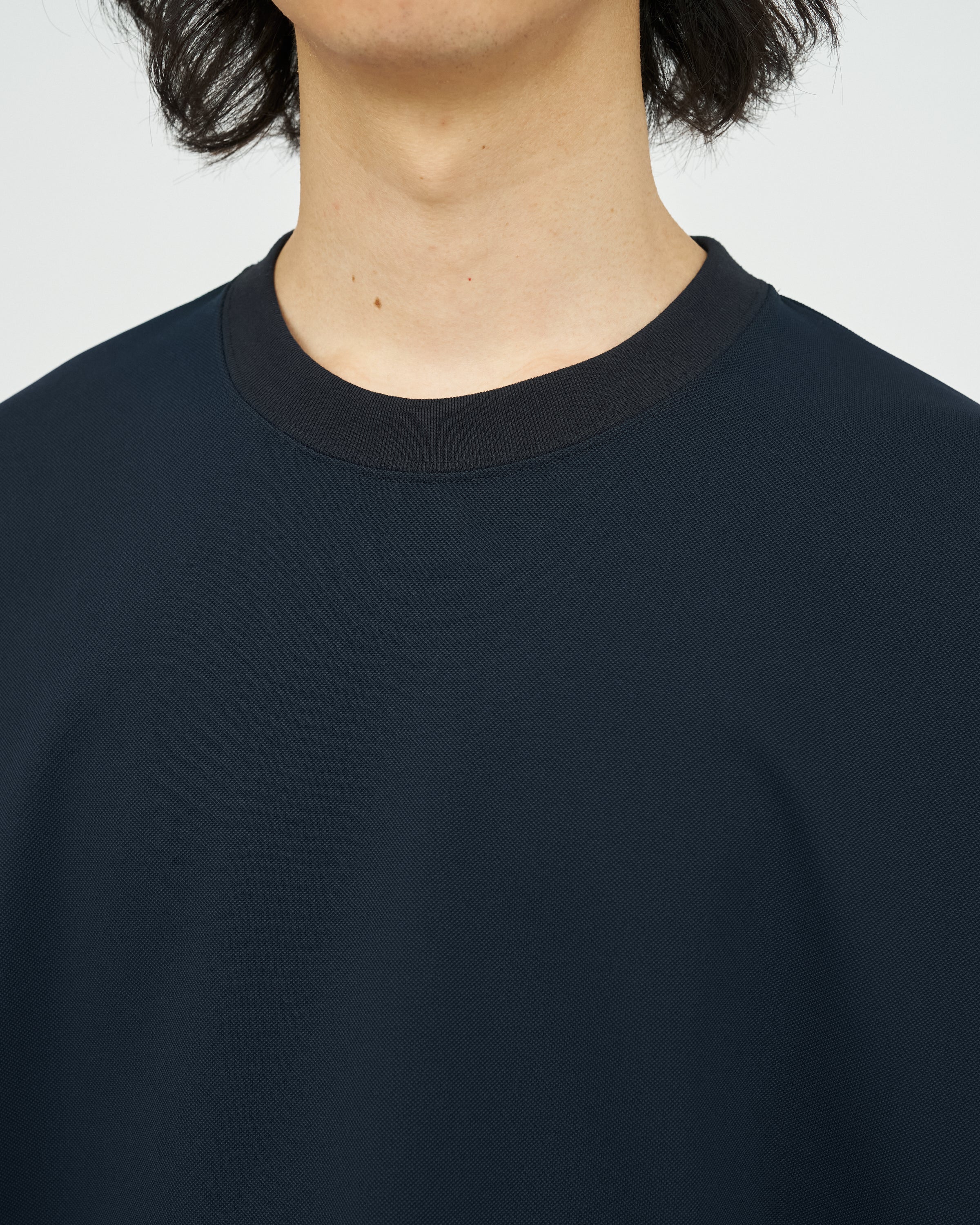 DRY PIQUE JERSEY CREW NECK TEE