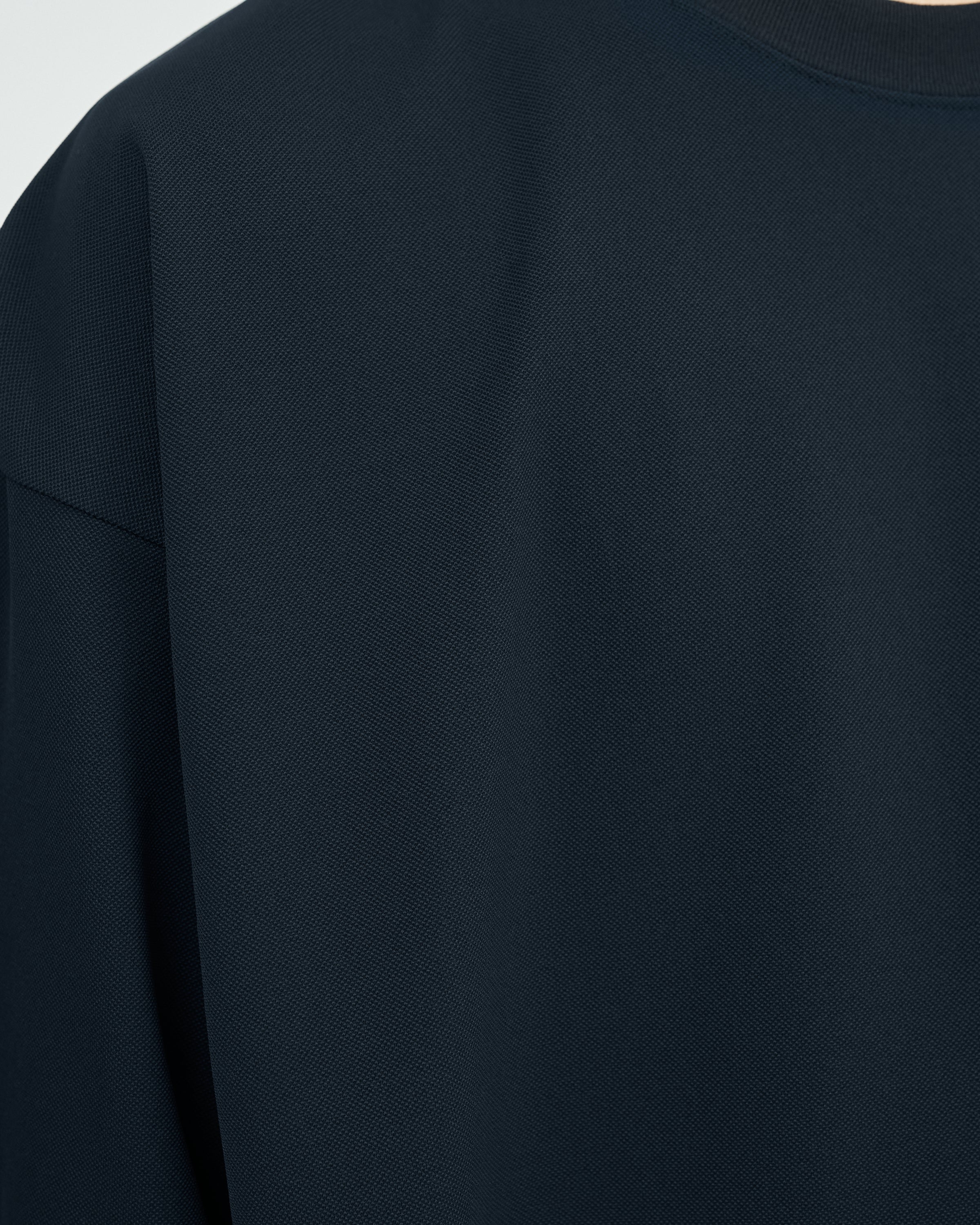 DRY PIQUE JERSEY CREW NECK TEE