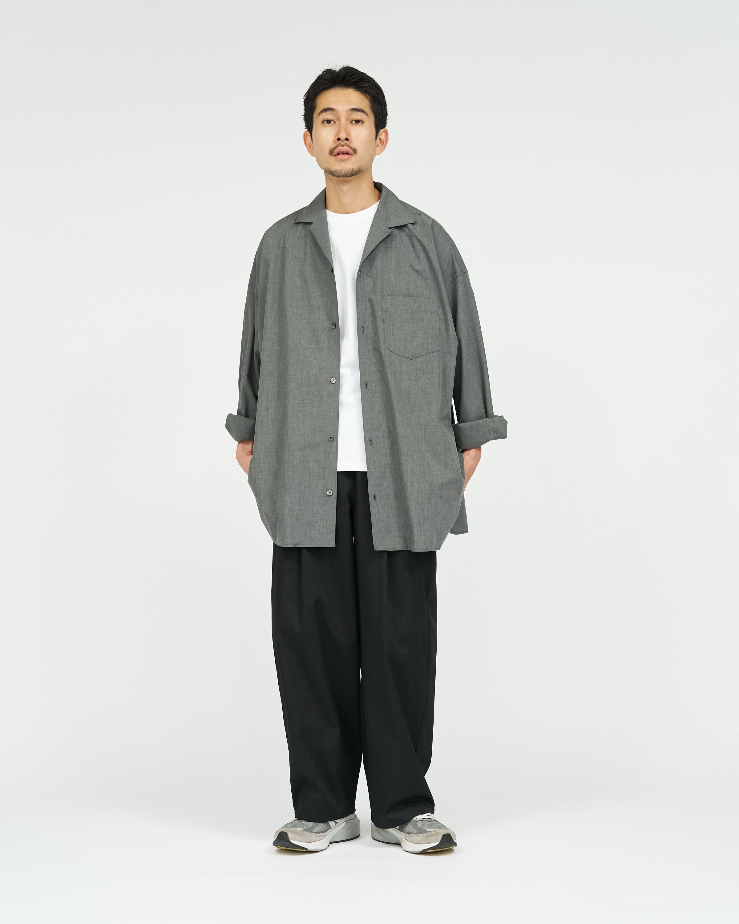 【8/22(土)発売】AIR POPLIN  OPEN COLLAR SHIRT
