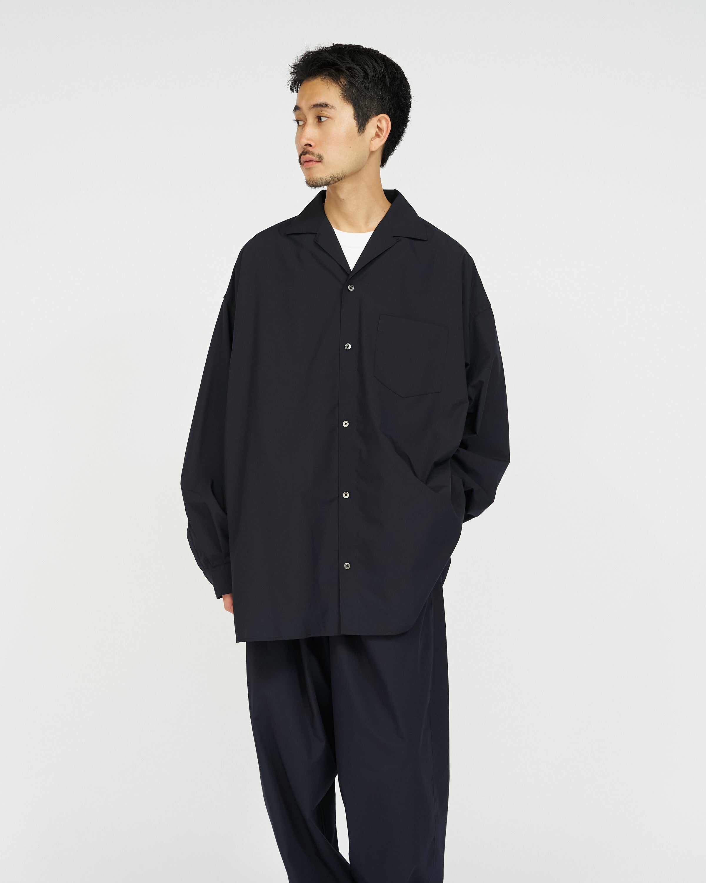 【8/22(土)発売】AIR POPLIN  OPEN COLLAR SHIRT
