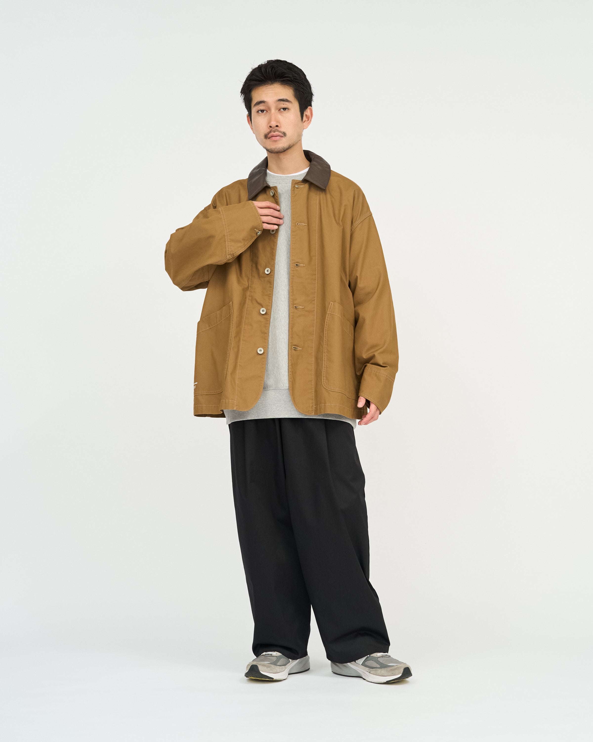 【9/5(土)発売】COTTON CANVAS  LEATHER COLLAR WORK JACKET
