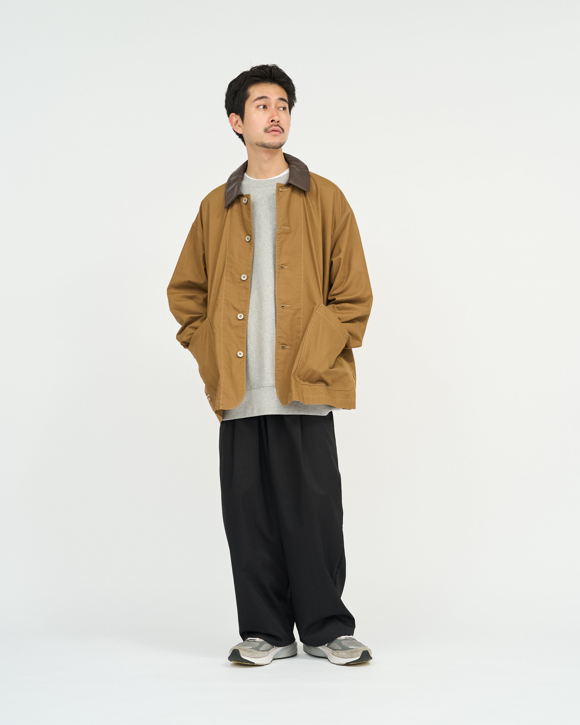 【9/5(土)発売】COTTON CANVAS  LEATHER COLLAR WORK JACKET