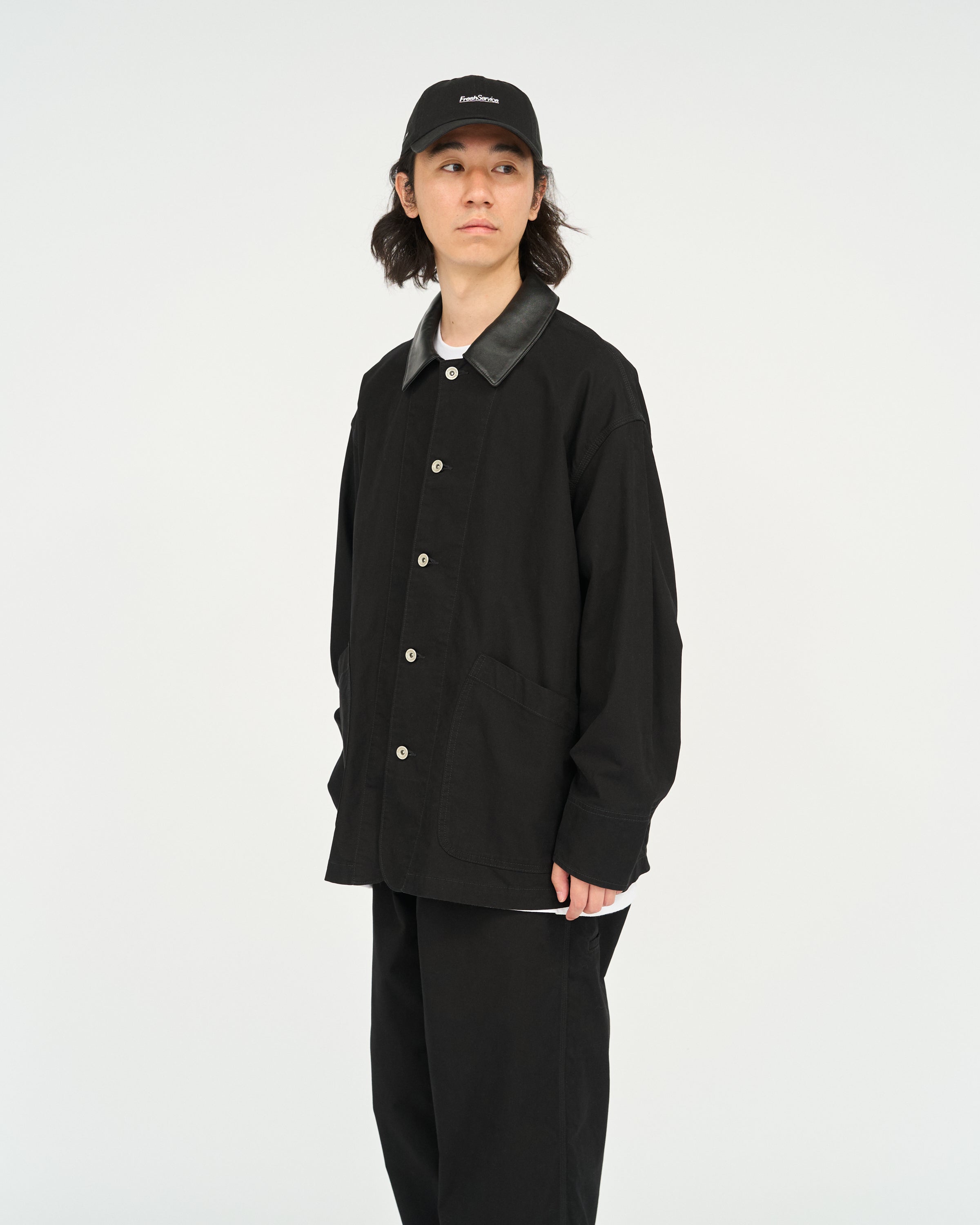 【9/5(土)発売】COTTON CANVAS  LEATHER COLLAR WORK JACKET
