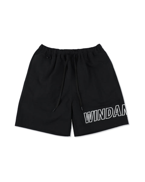 XLサイズ　今季完売品wind and sea ビッグロゴショーツ　黒　ブラック BIG LOGO SHORTS