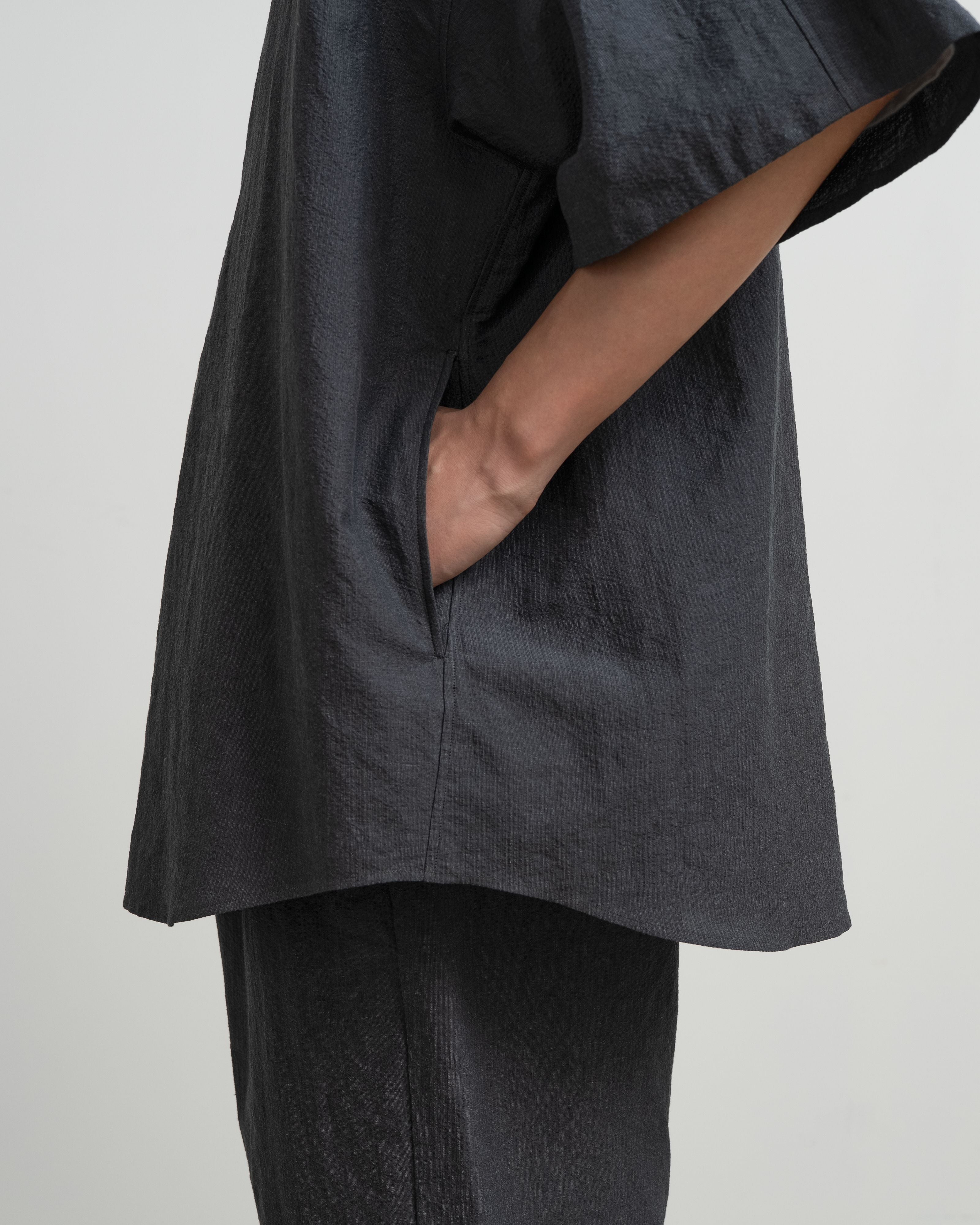 【5/23(土)発売】Cotton Linen Seersucker S/S Pullover Shirt