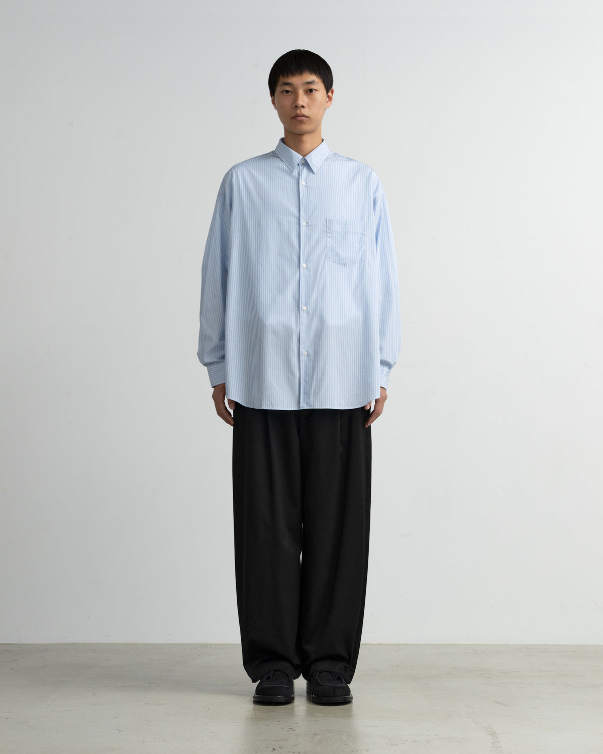 【10/31(土)発売】【LIMITED】Broad Stripe L/S Oversized Regular Collar Shirt