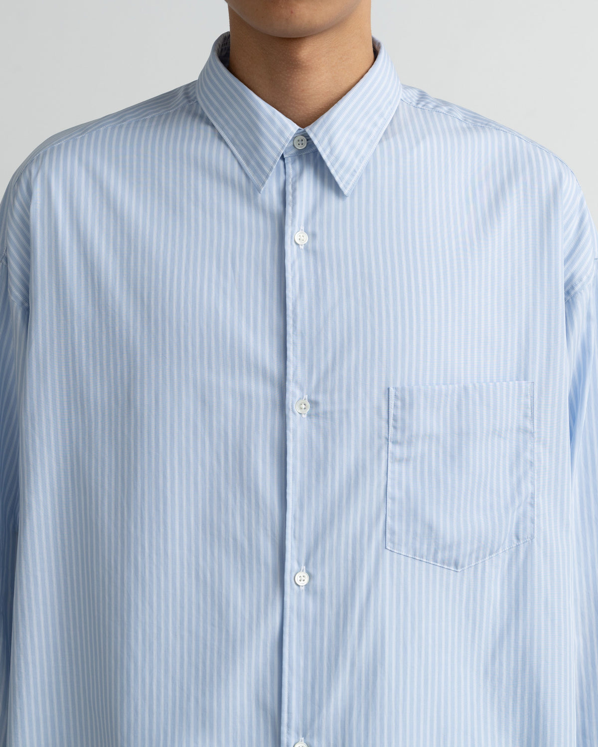 【10/31(土)発売】【LIMITED】Broad Stripe L/S Oversized Regular Collar Shirt