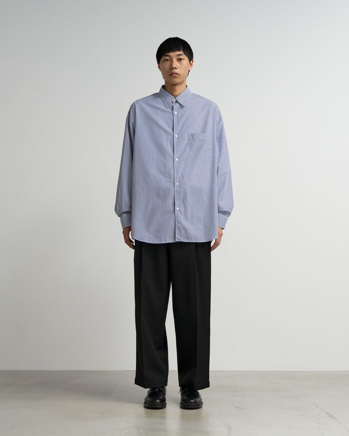 【10/31(土)発売】Broad Stripe L/S Oversized Regular Collar Shirt