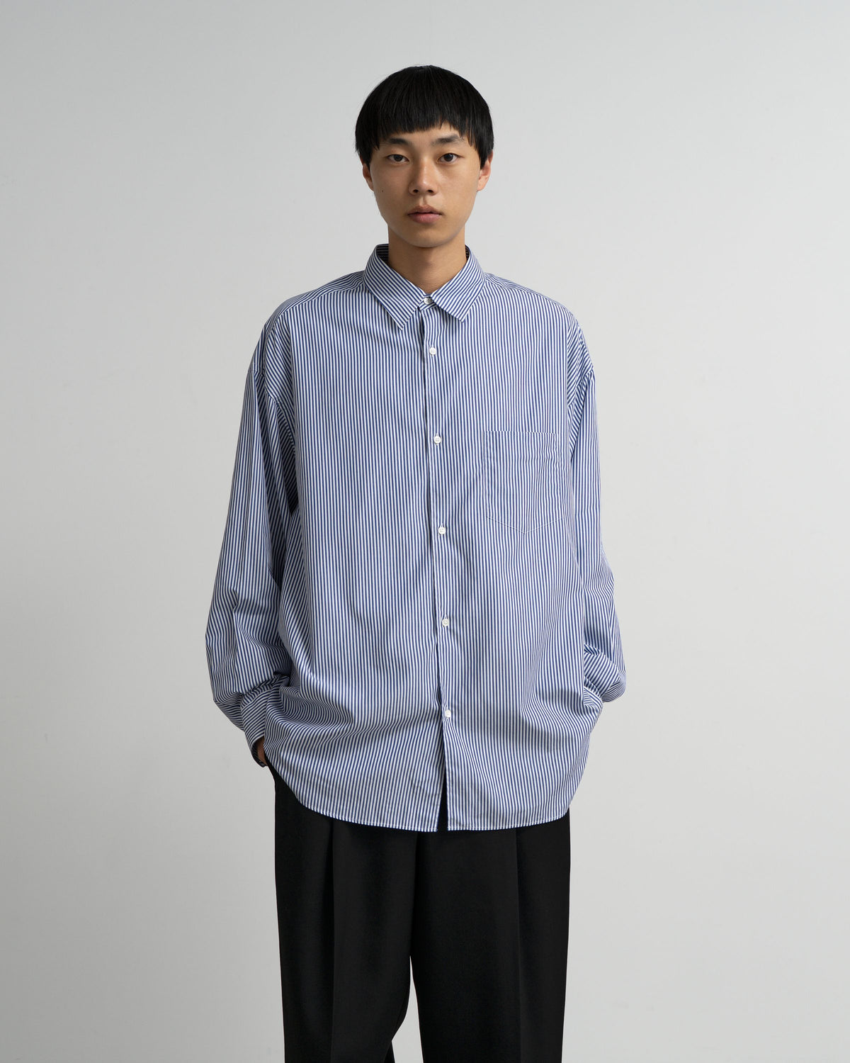 【10/31(土)発売】Broad Stripe L/S Oversized Regular Collar Shirt