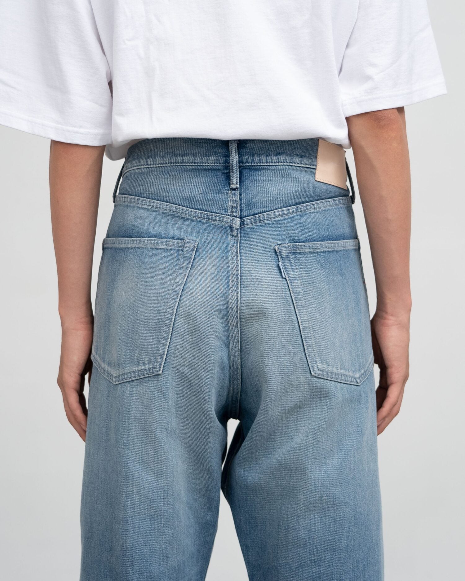 Selvage Denim Five Pocket Wide Straight Pants(LIGHT FADE)