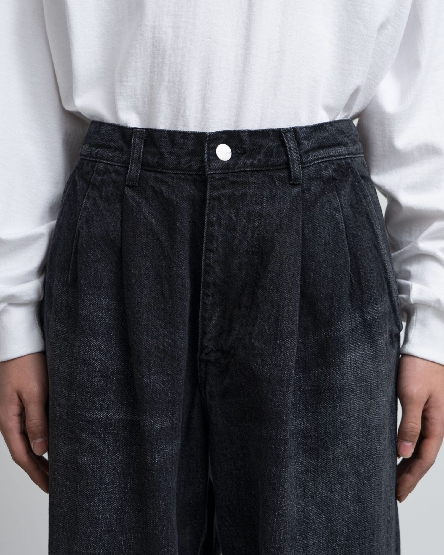 Selvage Denim Two Tuck Pants(DARK FADE)