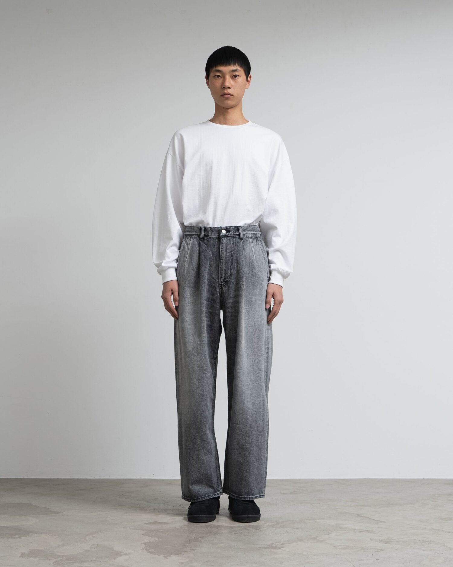 Graphpaper-Selvage Denim Two Tuck Pants(LIGHT FADE)