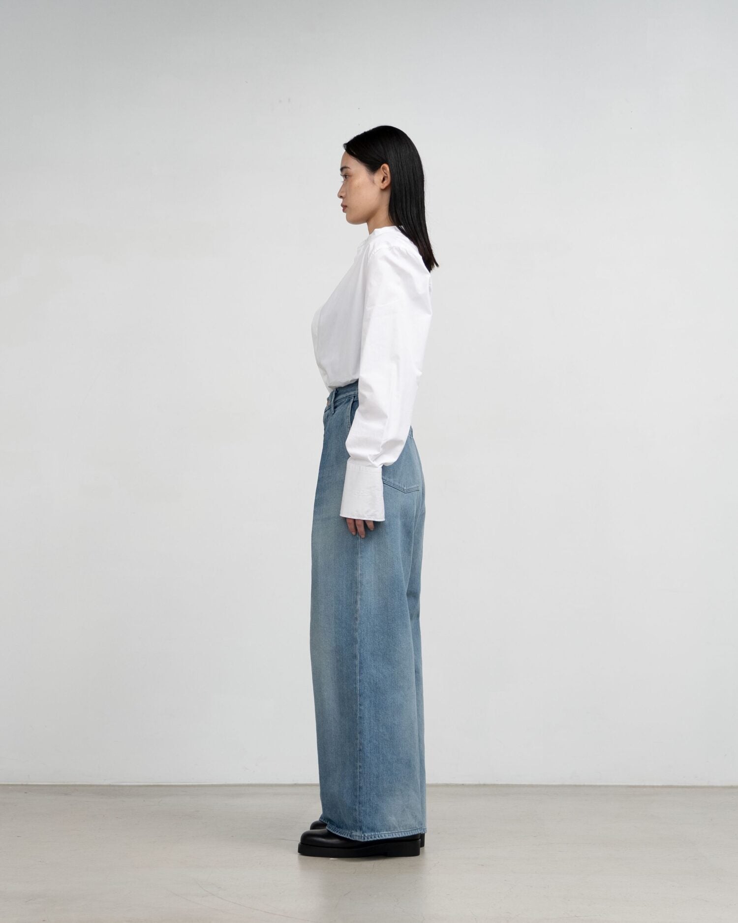 Selvage Denim Two Tuck Wide Pants(LIGHT FADE)