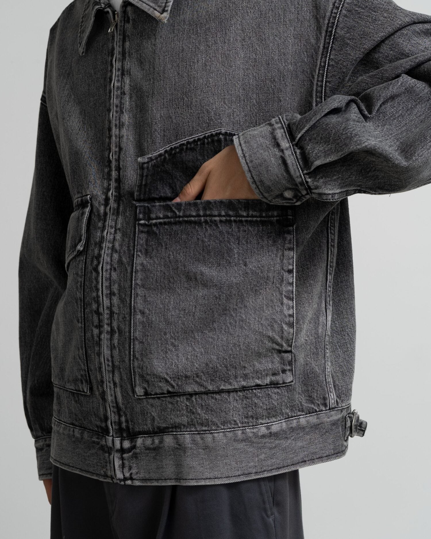 Selvage Denim Zip Jacket(LIGHT FADE)