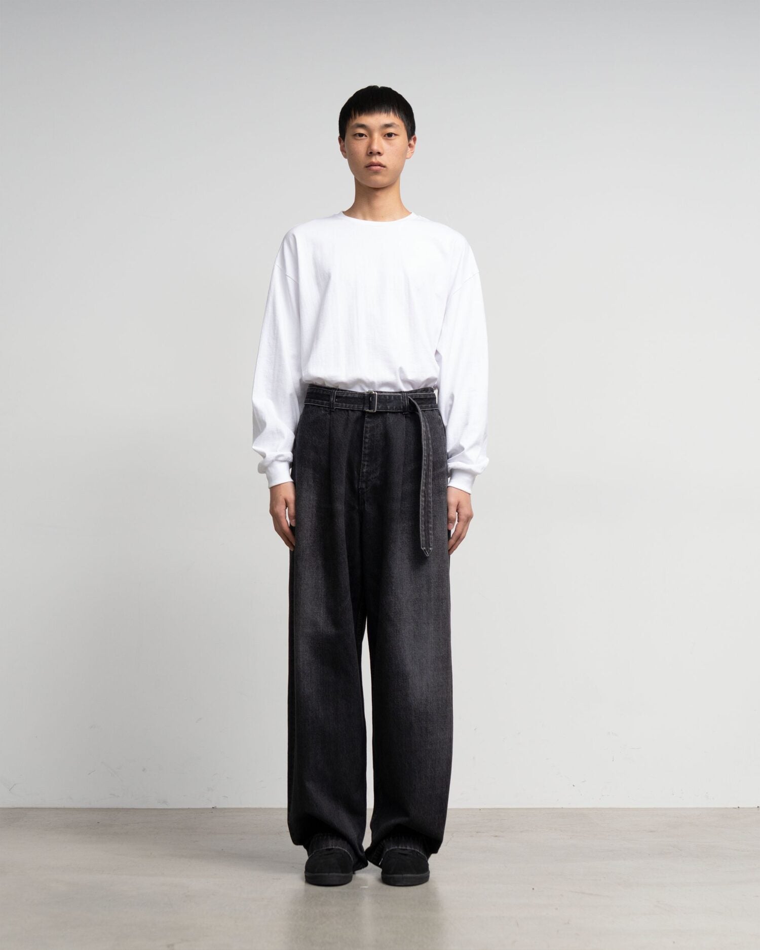 Selvage Denim Belted Pants(DARK FADE)
