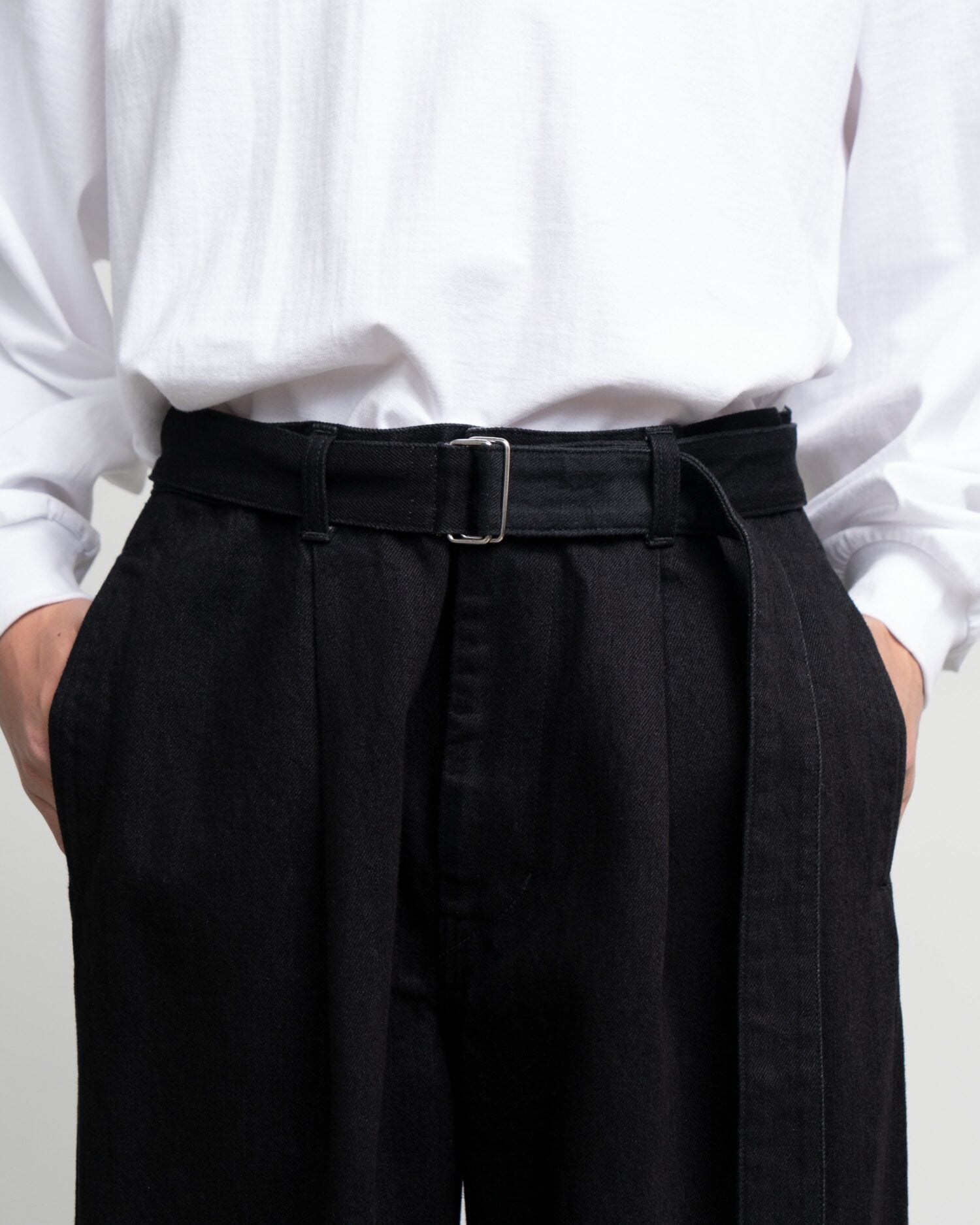 Selvage Denim Belted Pants(RIGID.WASHED)