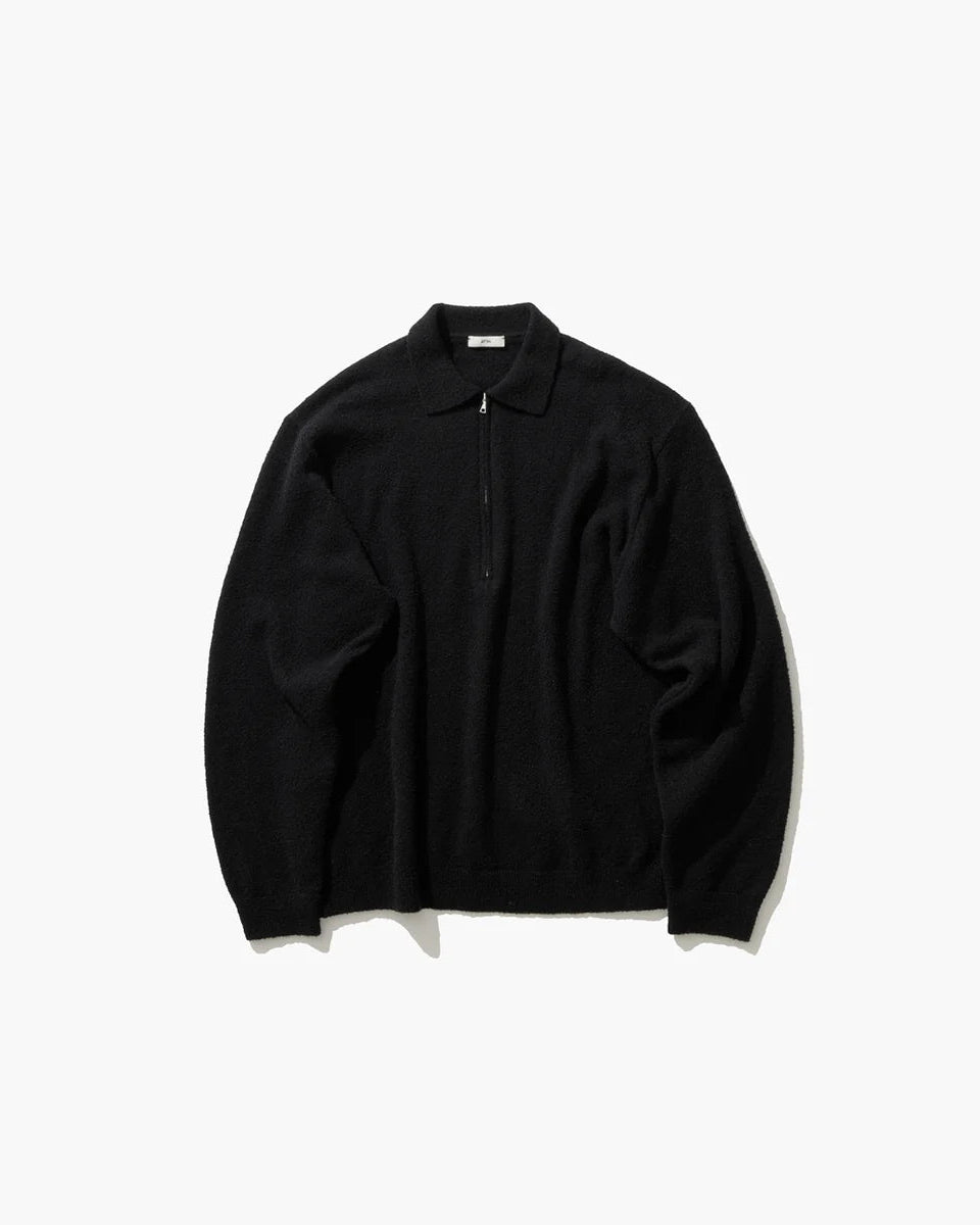 【9/9(水)発売】WOOL MINI BOUCLE ZIP UP POLO SWEATER