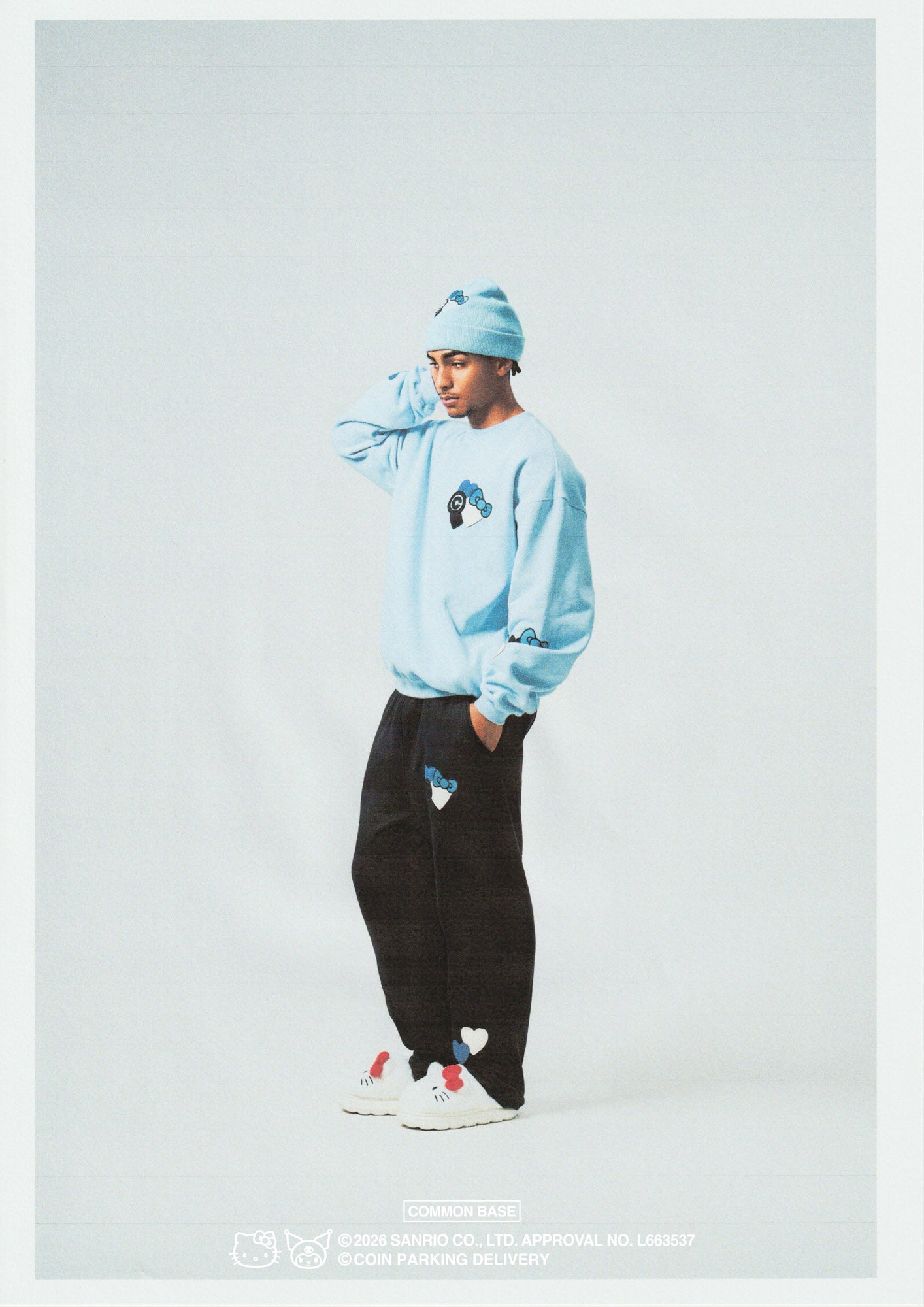 COIN PARKING DELIVERY × SANRIO CHARACTERS PACTHWORK SWEATSHIRT