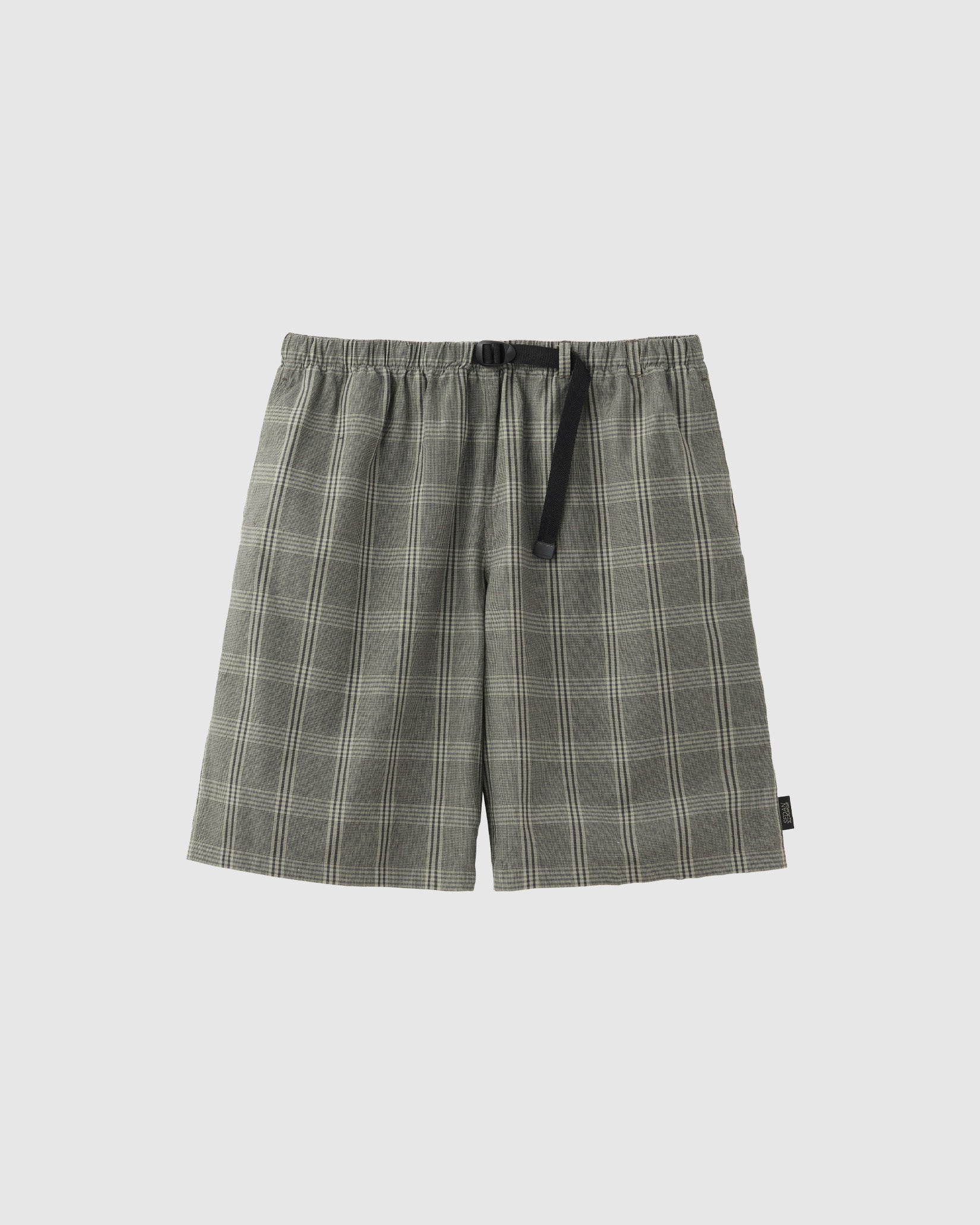 Cotton Linen Plaid Shorts