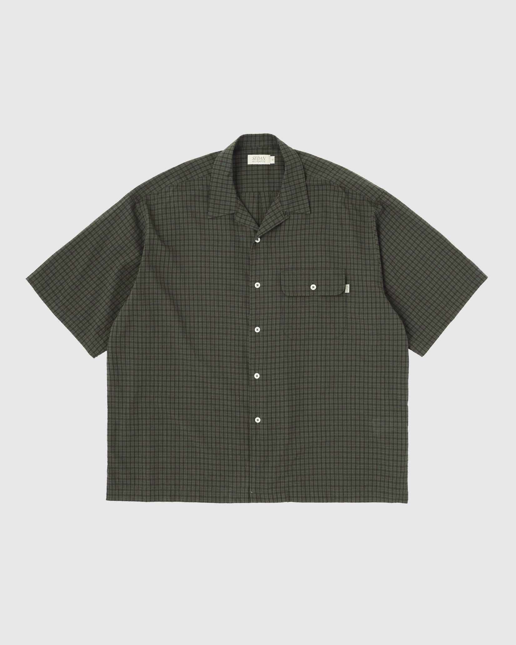 tomo♡plage 2021 ♡Dobby シャツ Dobby Plaid Open Collar S/S Shirt