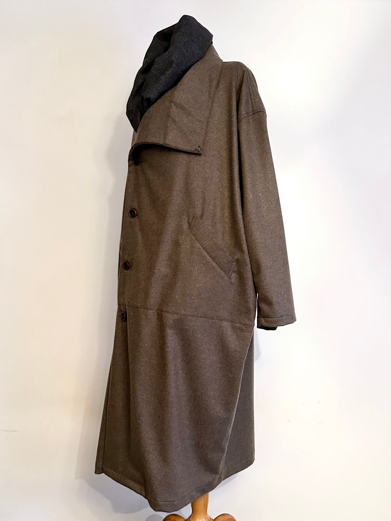 LAYERED PARACHUTE COAT