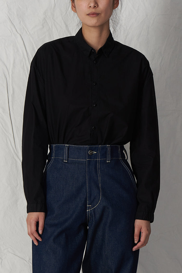 【26SS】THE DRAUGHTSMAN SHIRT / POPLIN FLINT(BLACK)