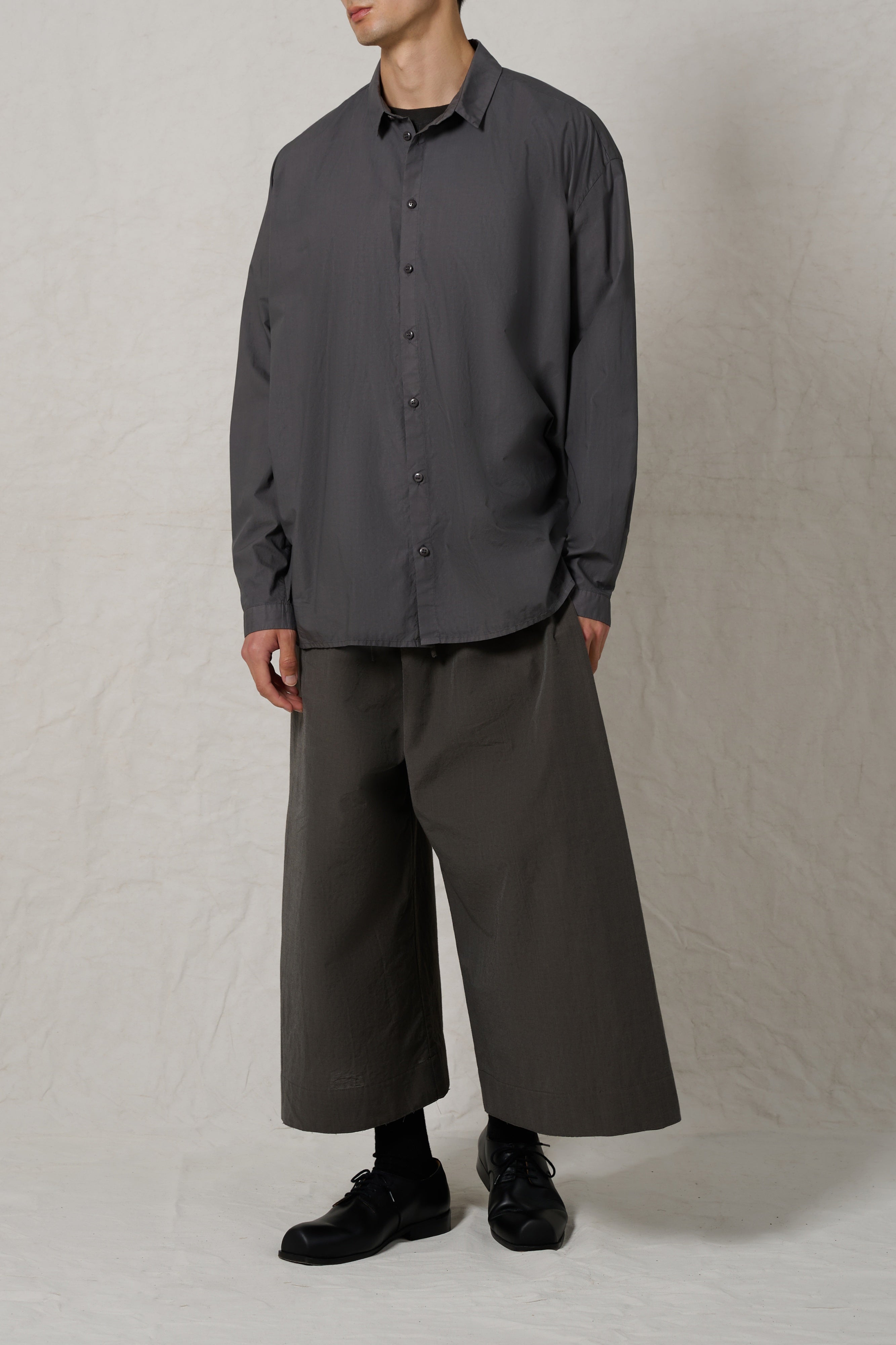 【3/7発売(土)】THE DRAUGHTSMAN SHIRT /  POPLIN PENCIL(GRAY)