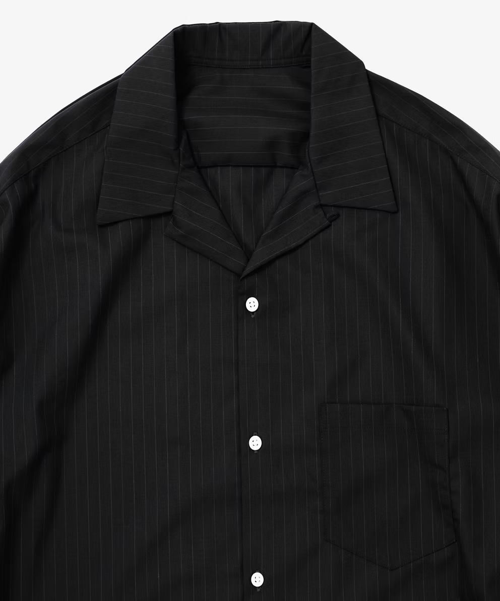 re-engineered overshirt black stripe
