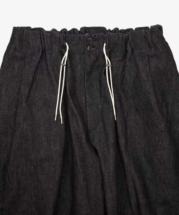 circular pants black denim one wash