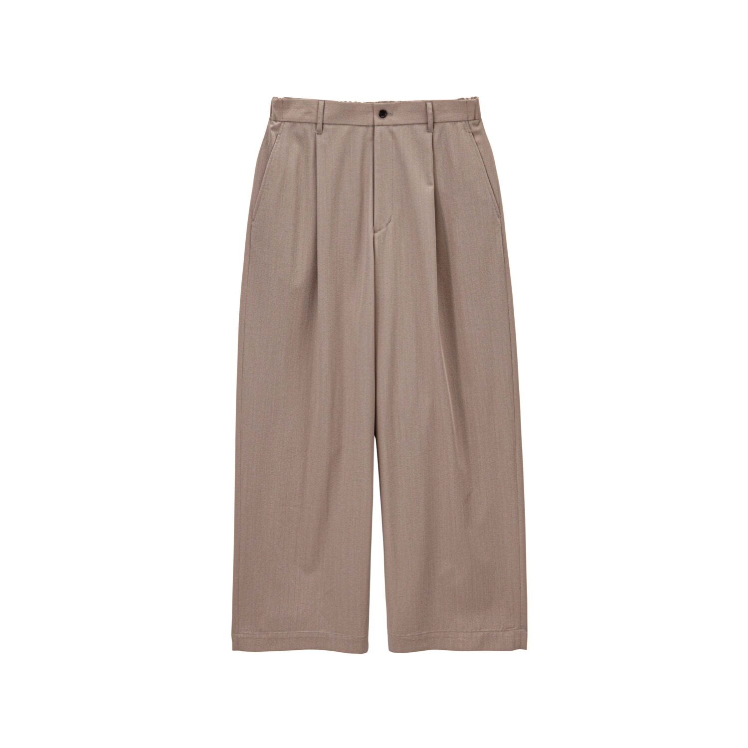 Techno Wool Twill Wide Tapered Trousers