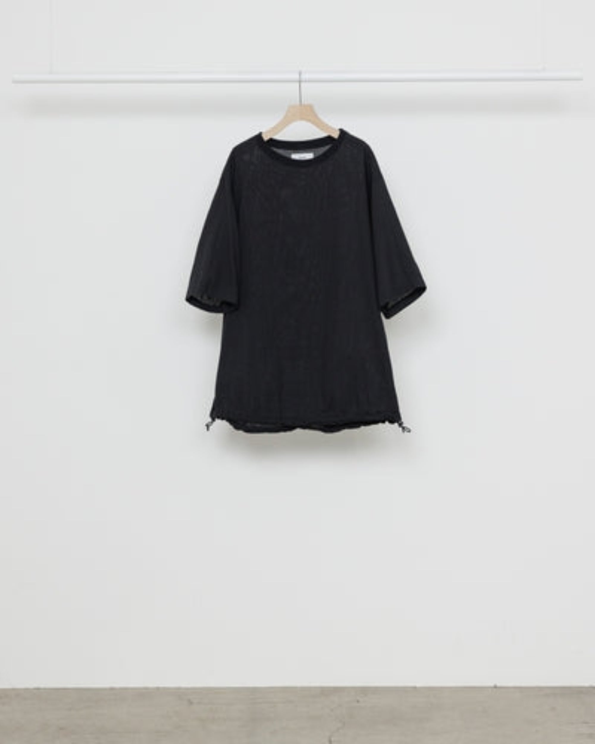 ORGANIC COTTON HIGH TWISTED DOBBY CLOTH CREW NECK SHIRT