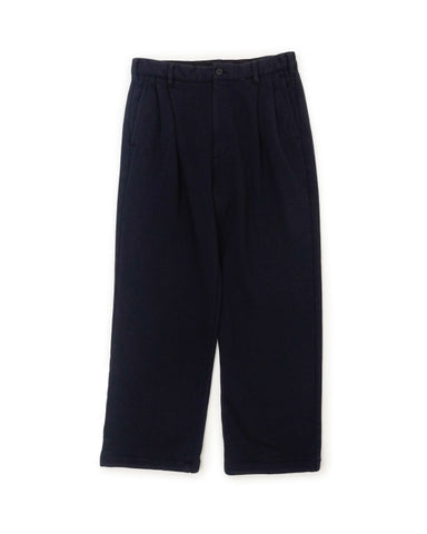 WOOL COTTON 2 TUCK TROUSERS