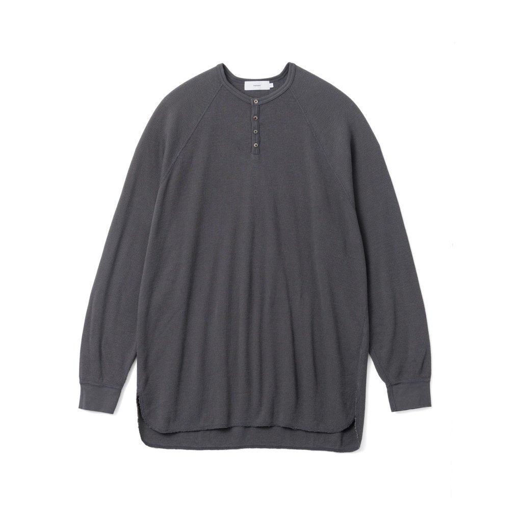 販売する kinema waffle henley neck ナチュラル Mサイズ メンズ