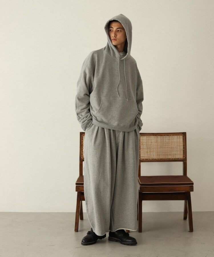 sillage loop wheel baggy trousers スウェット