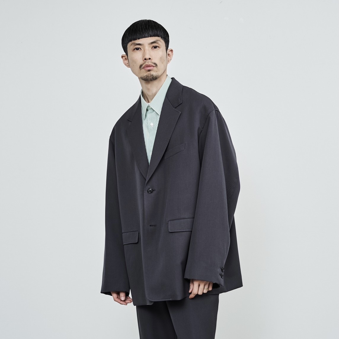 送料無料/即納】 wool pullover zoe jacket ウールジャケット gray